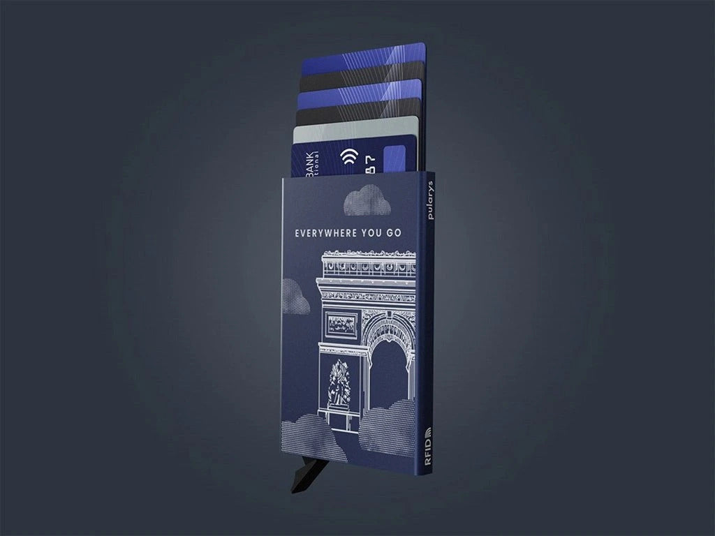 Pularys Zen - Triumphal Arch Decor Card Holder #color_Navy