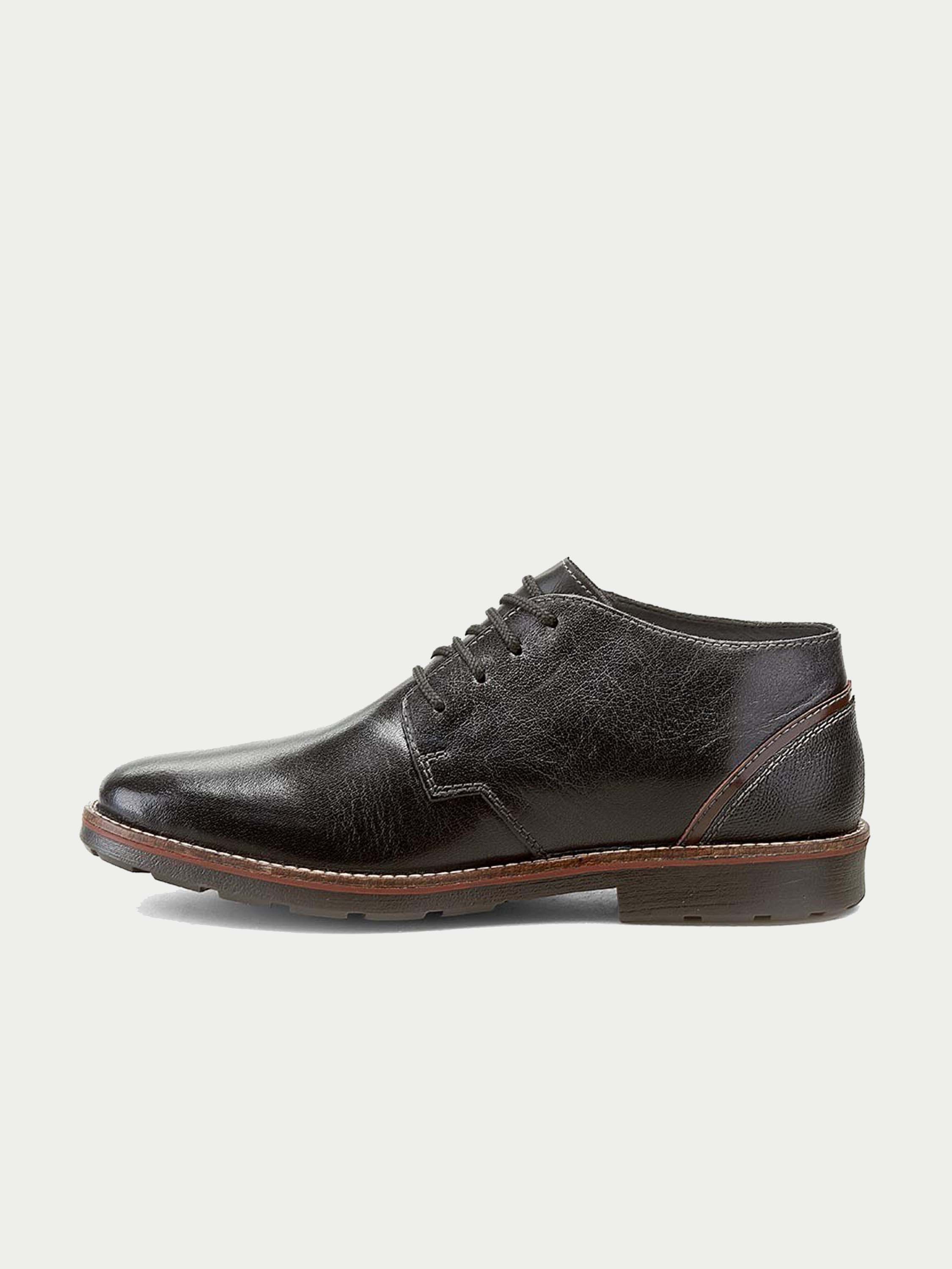 Rieker 15343 Men's Ankle Leather Boots #color_Black