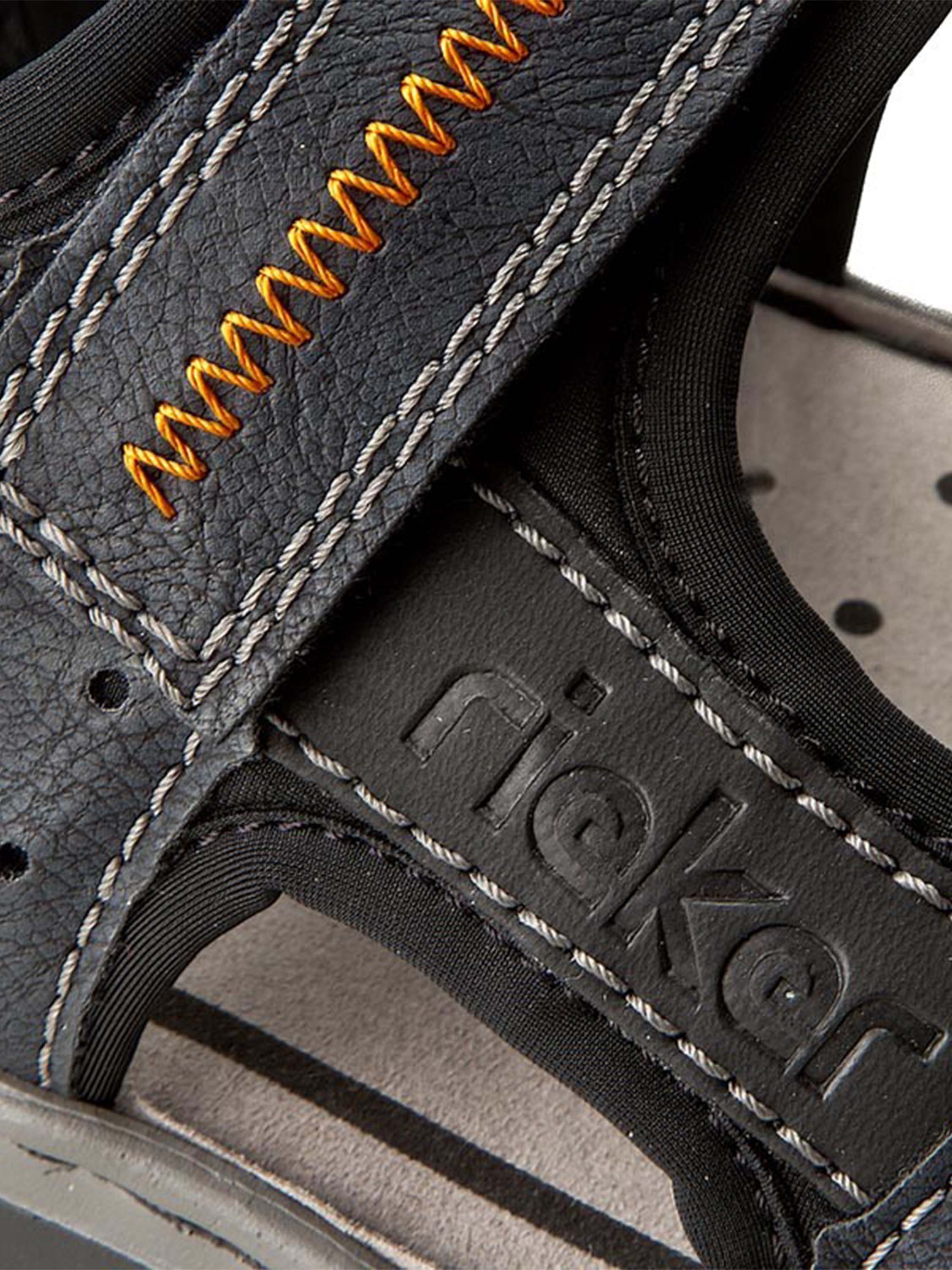 Rieker 26757 Men's Back Strap Hook Outdoor Leather Sandals #color_Blue