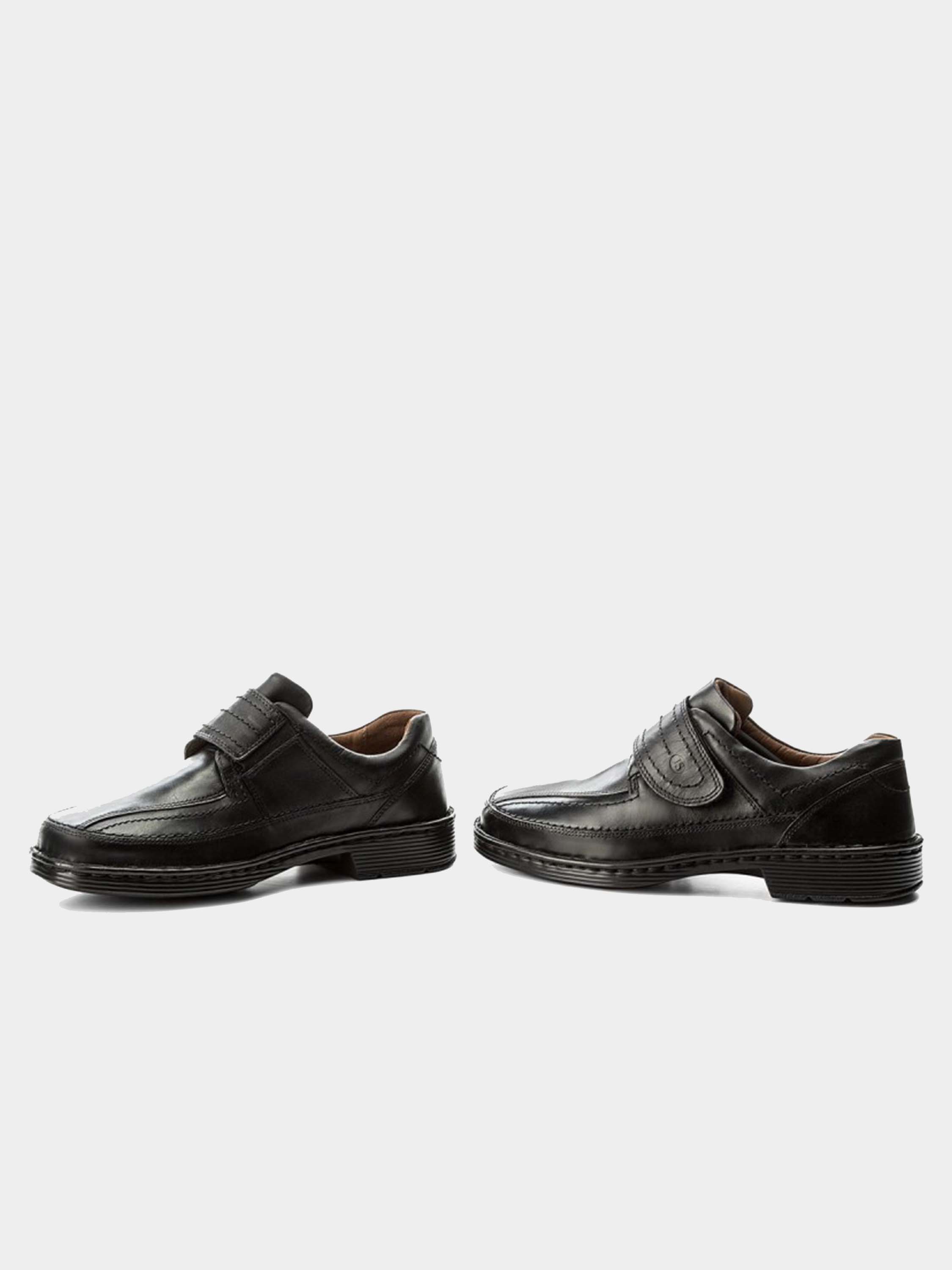 Josef Seibel Bradfjord 06 Men's Hook and Loop Shoes #color_Black