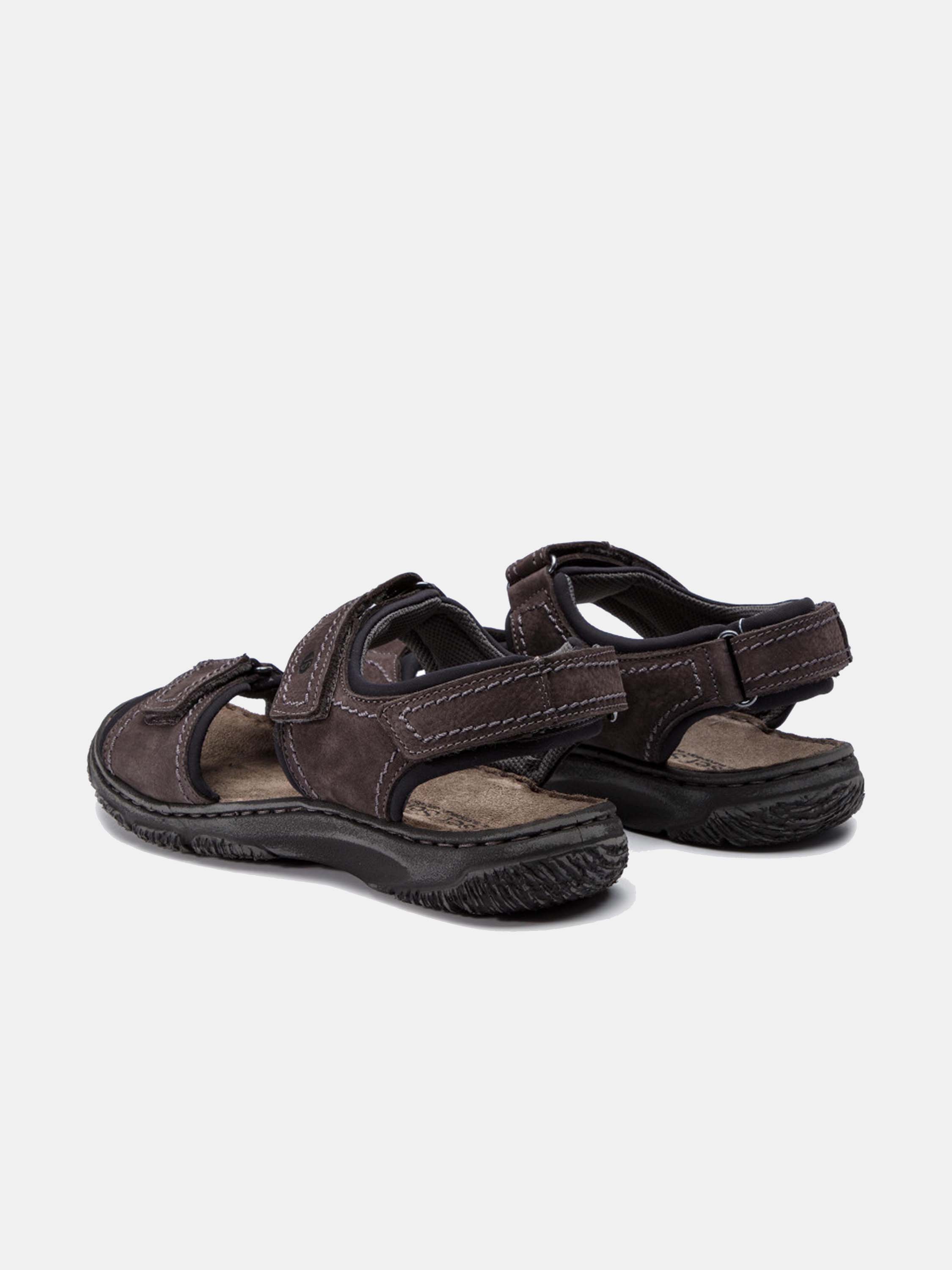 Josef Seibel Men's Carlo 06 Outdoor Suede Sandals #color_Grey