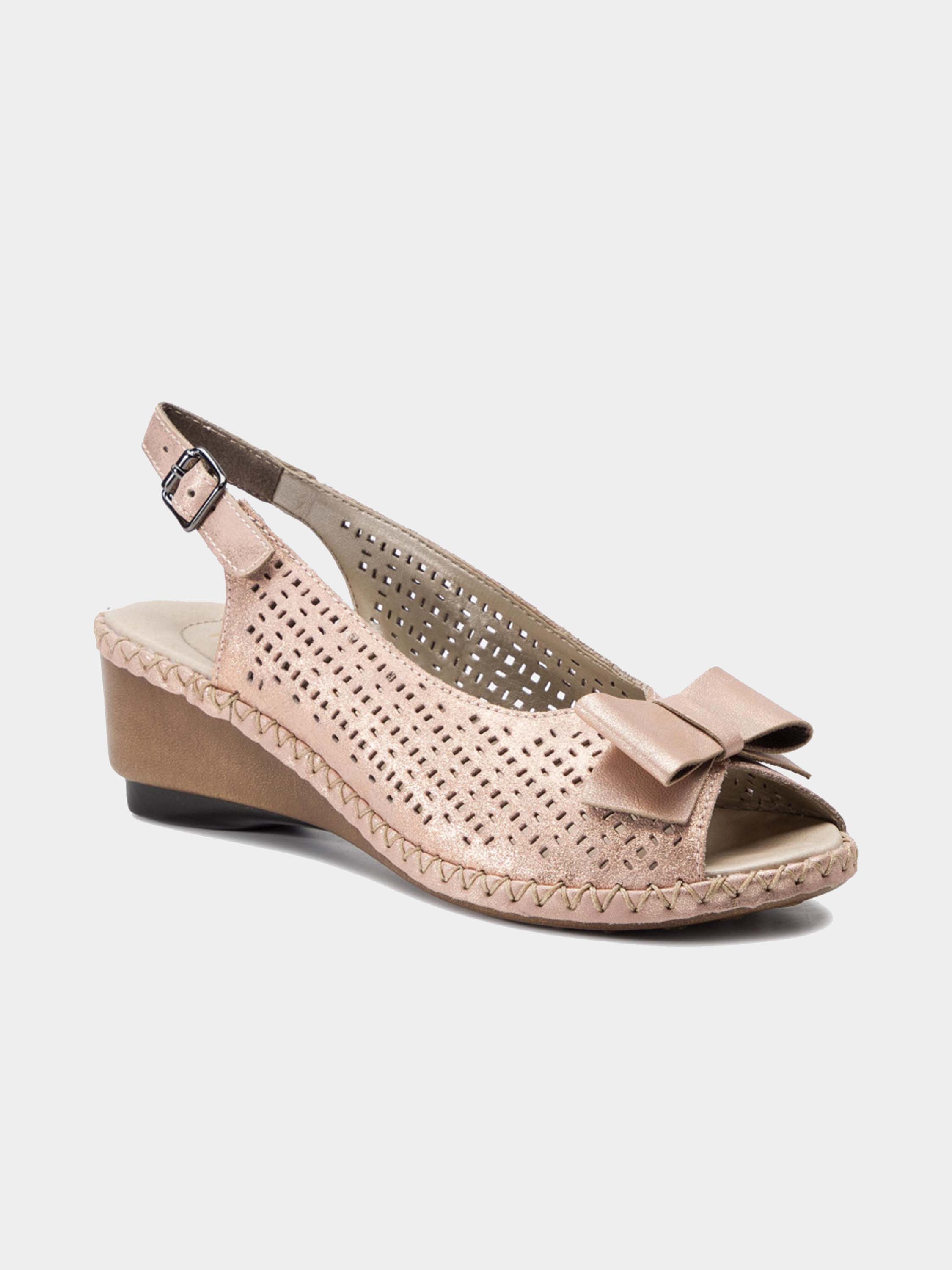 Rieker 66167 Women's Back Strap Sandals #color_Pink