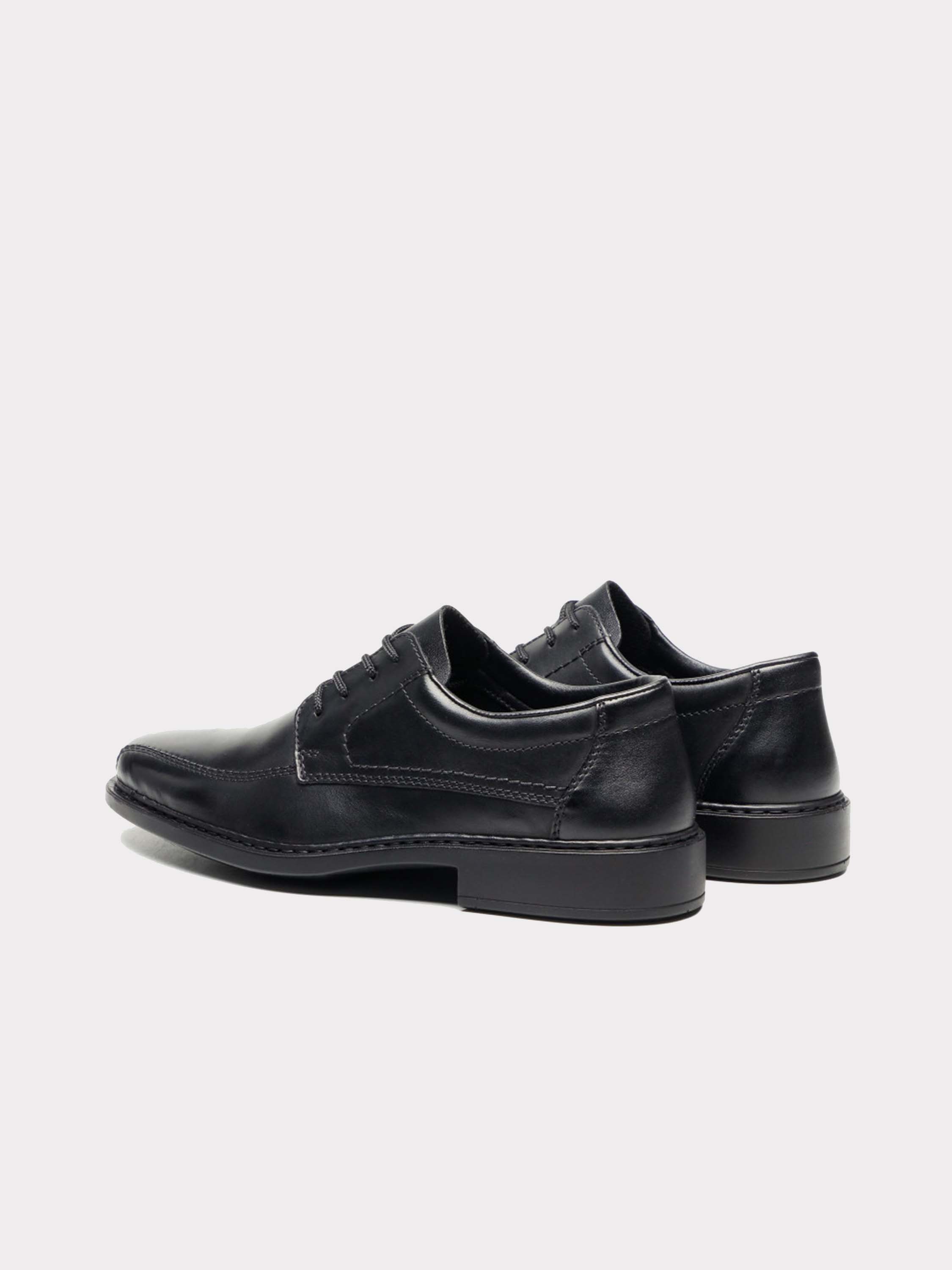 Rieker B0812 Men's Square Toe Oxfords #color_Black