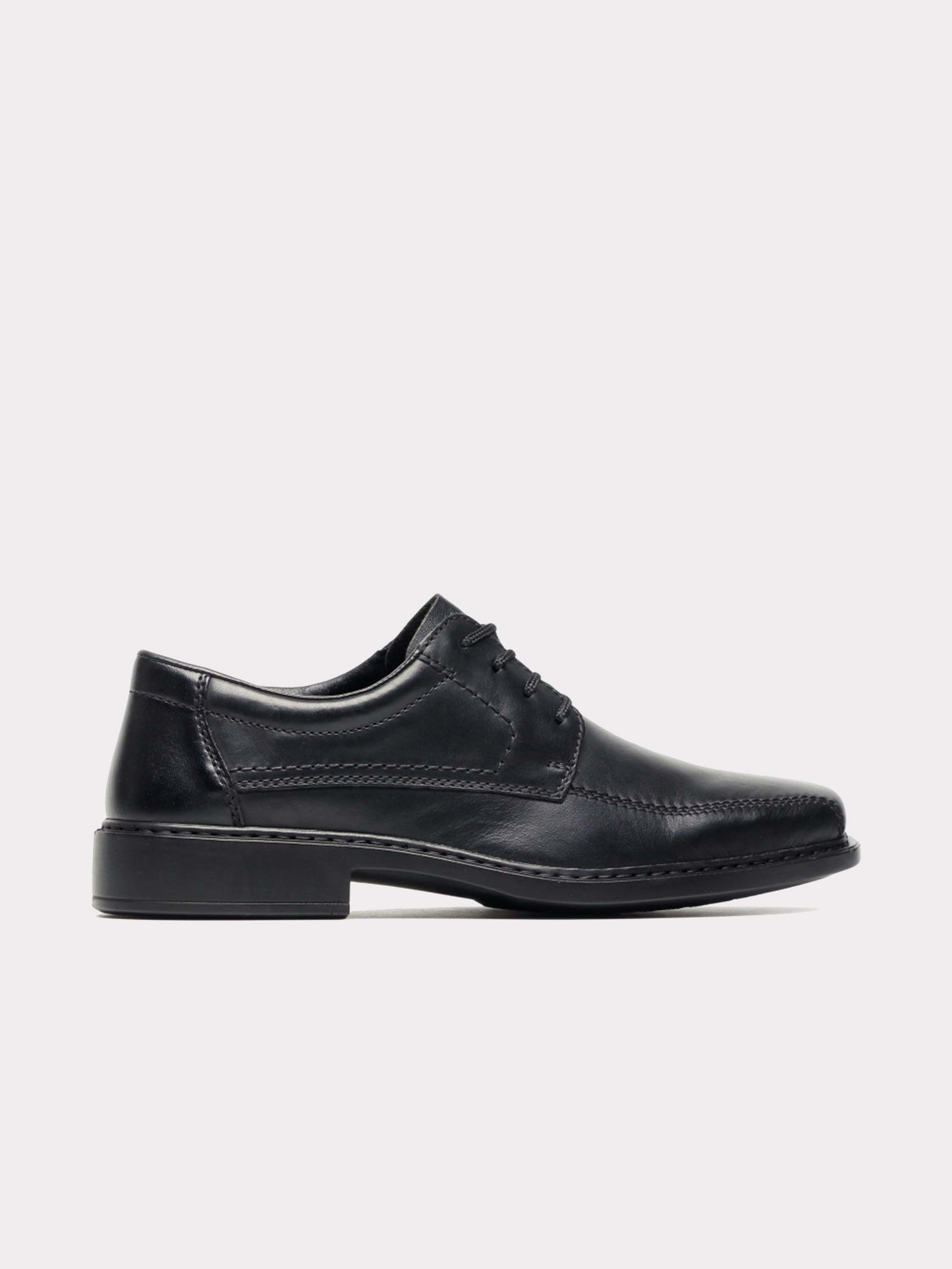 Rieker B0812 Men's Square Toe Oxfords #color_Black