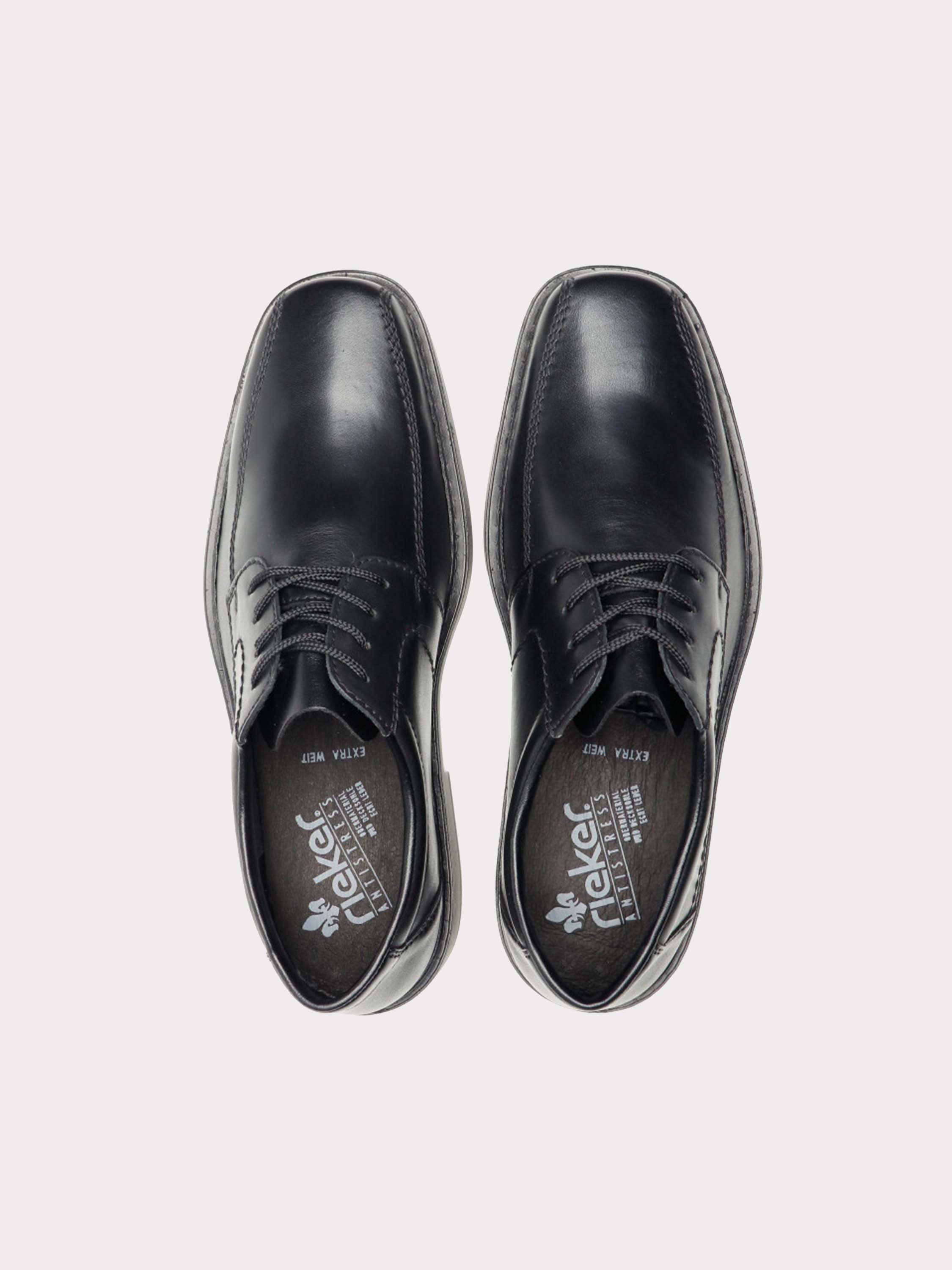 Rieker B0812 Men's Square Toe Oxfords #color_Black