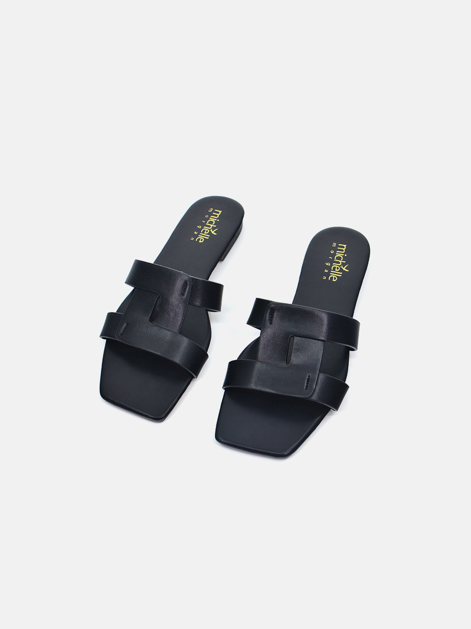 Michelle Morgan 114RJ808 Women's Flat Sandals #color_Black