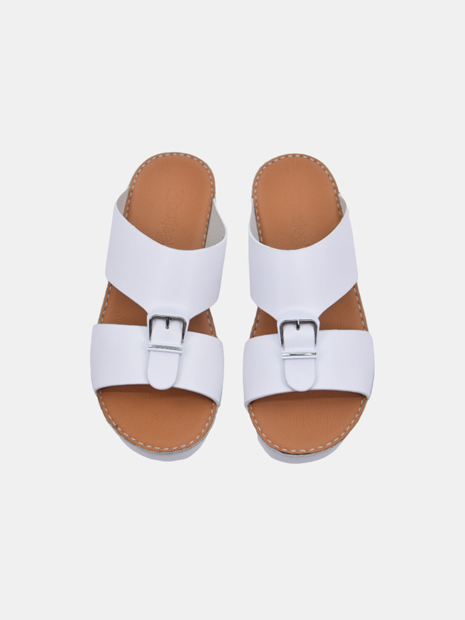 Barjeel Uno SP1-021 Men's Arabic Sandals #color_White