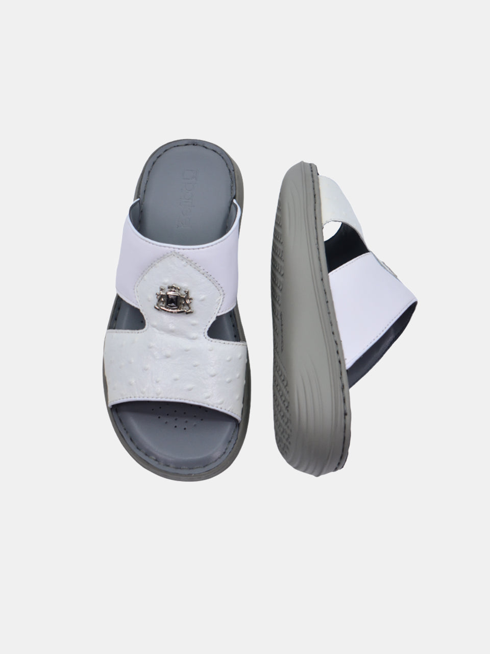 Barjeel Uno 21410-2 Men's Arabic Sandals #color_White