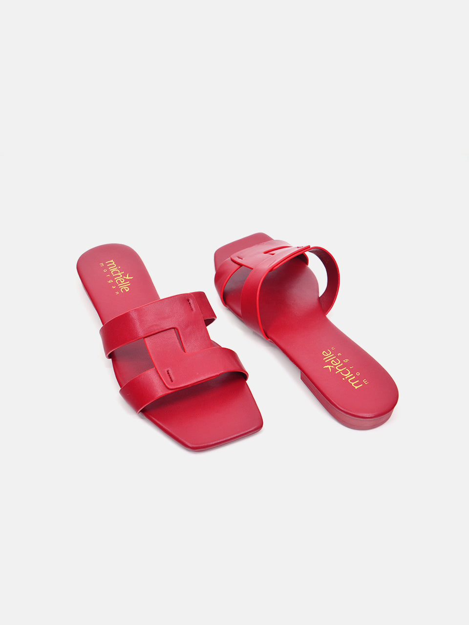 Michelle Morgan 114RJ808 Women's Flat Sandals #color_Red
