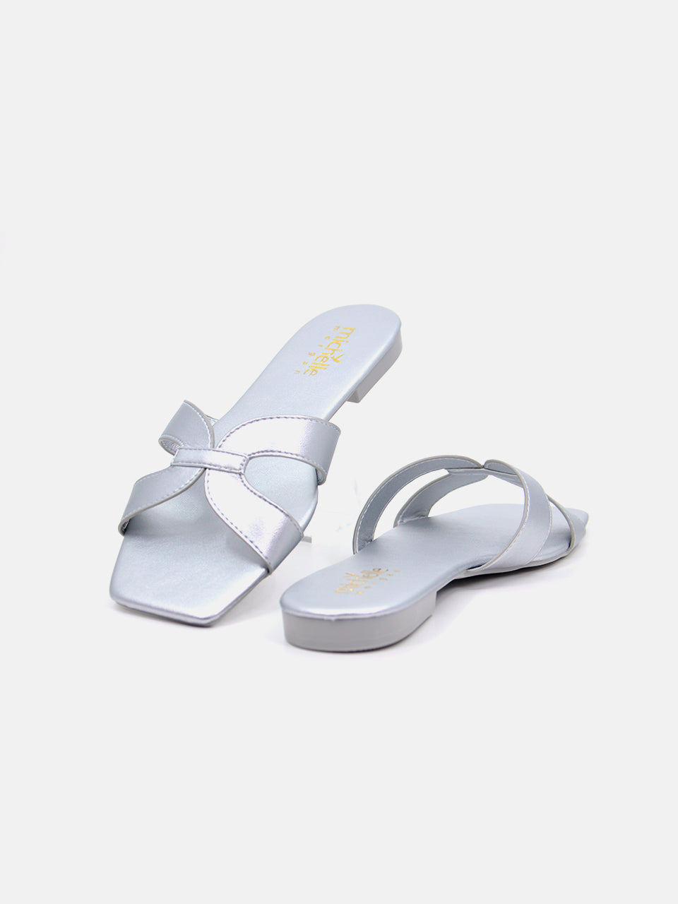 Michelle Morgan 114RJ80B Women's Flat Sandals #color_Silver