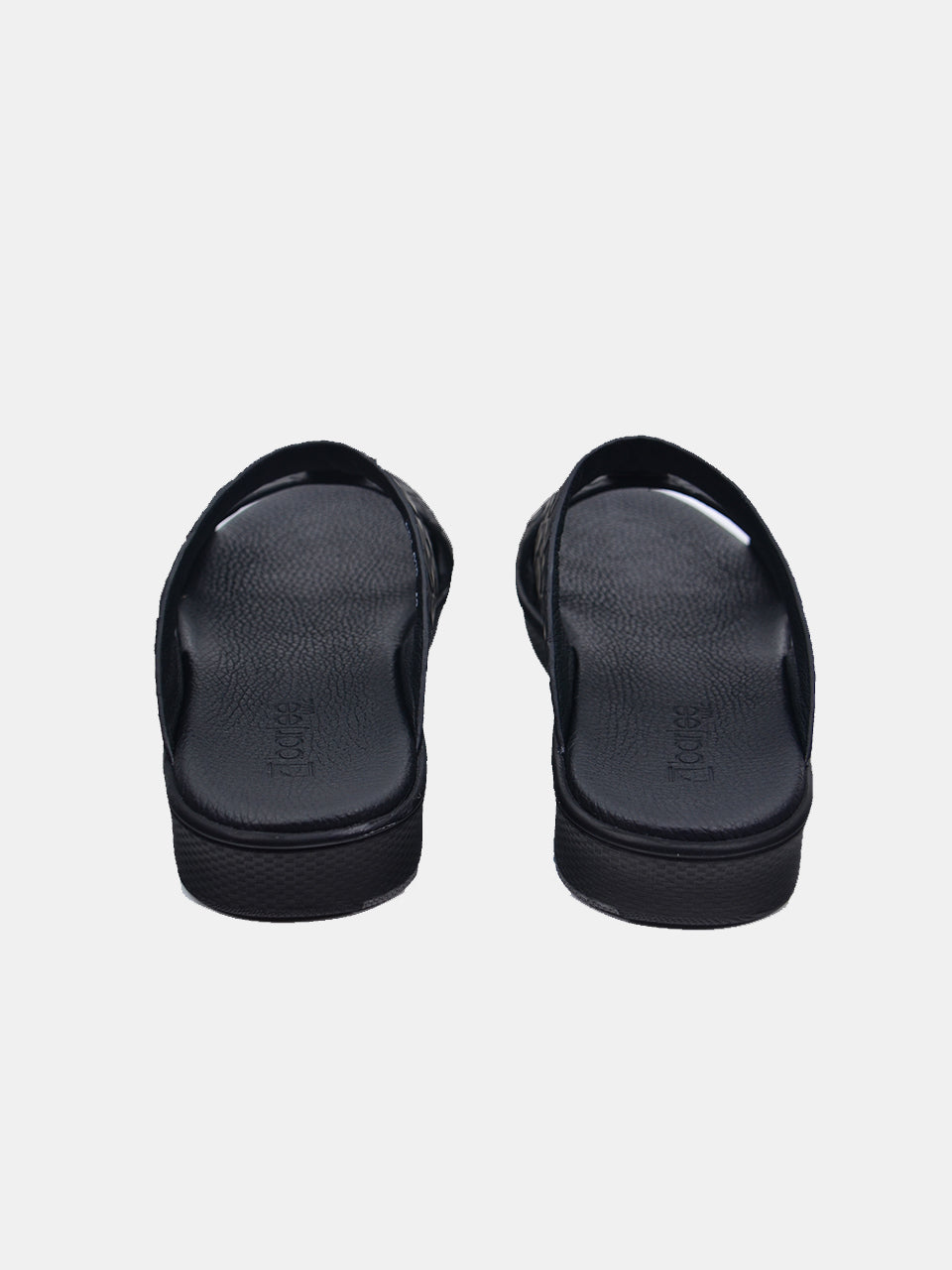 Barjeel Uno SP1-030 Men's Lattice Arabic Sandals #color_Black
