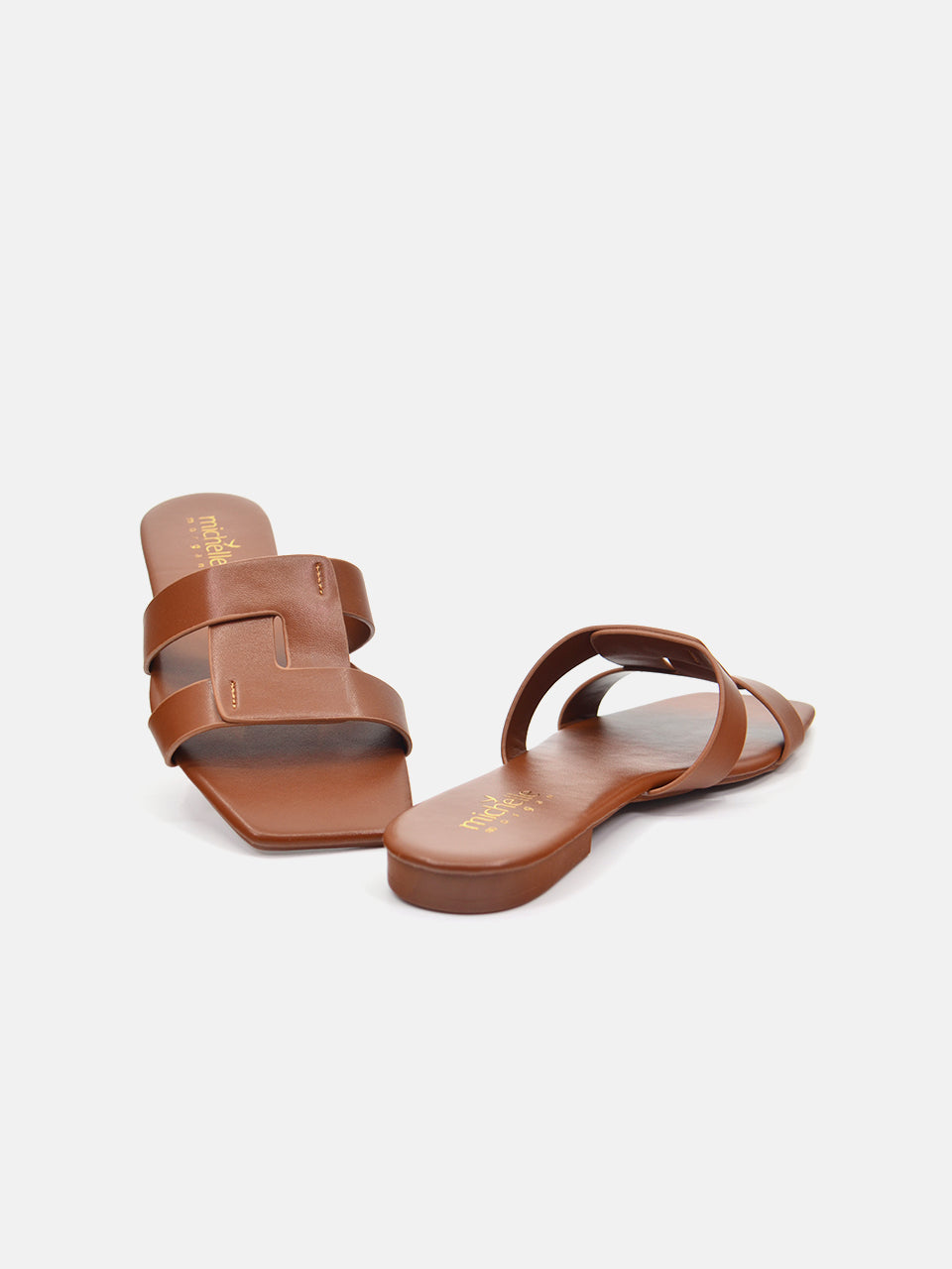 Michelle Morgan 114RJ808 Women's Flat Sandals #color_Brown
