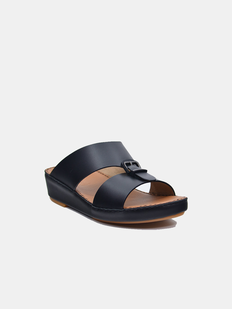 Barjeel Uno SP1-021 Men's Arabic Sandals #color_Black