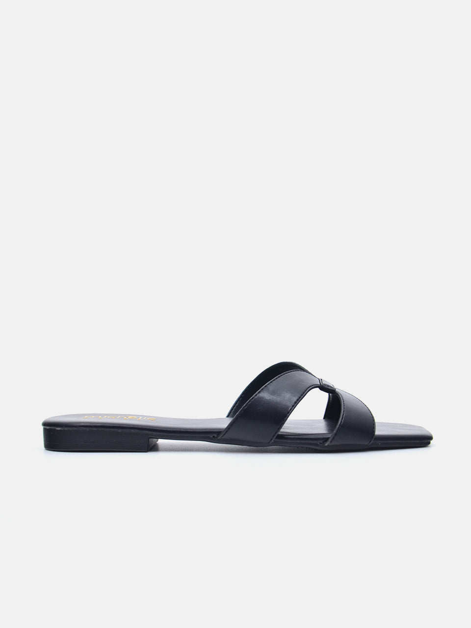 Michelle Morgan 114RJ80B Women's Flat Sandals #color_Black