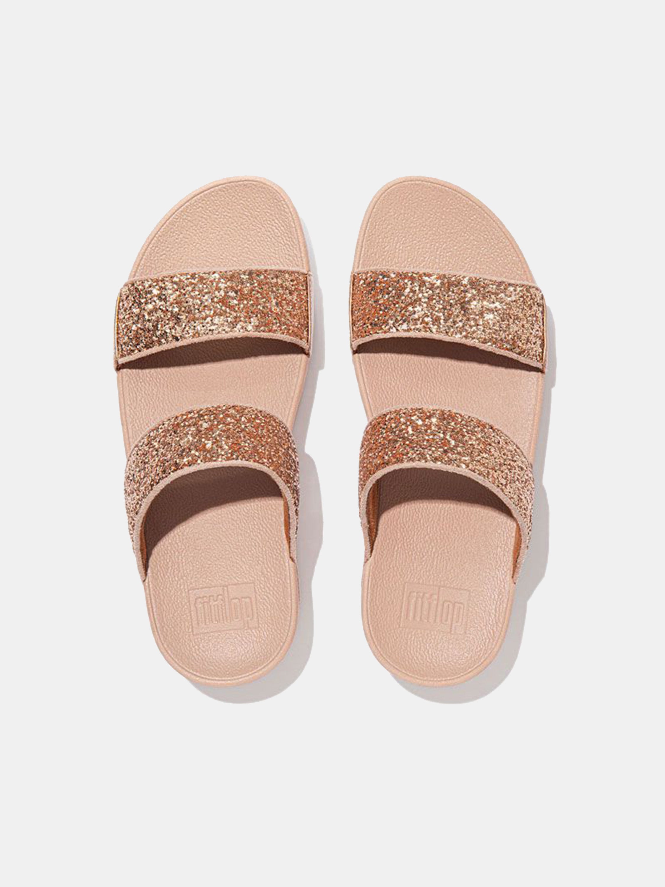 FitFlop Lulu Women's Glitter Slides #color_Gold