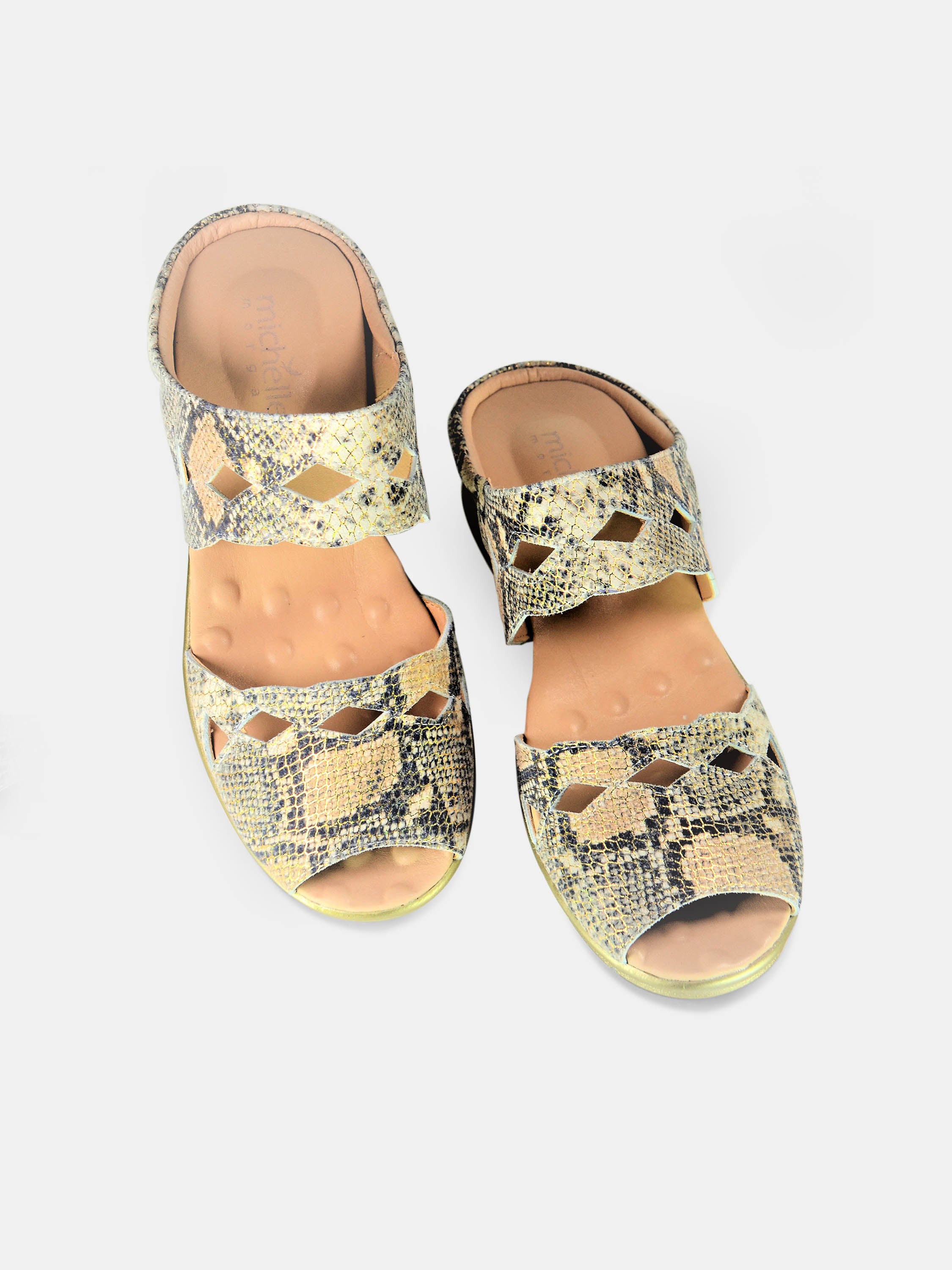 Michelle Morgan 18397-B16 Women's Flat Sandals #color_Beige