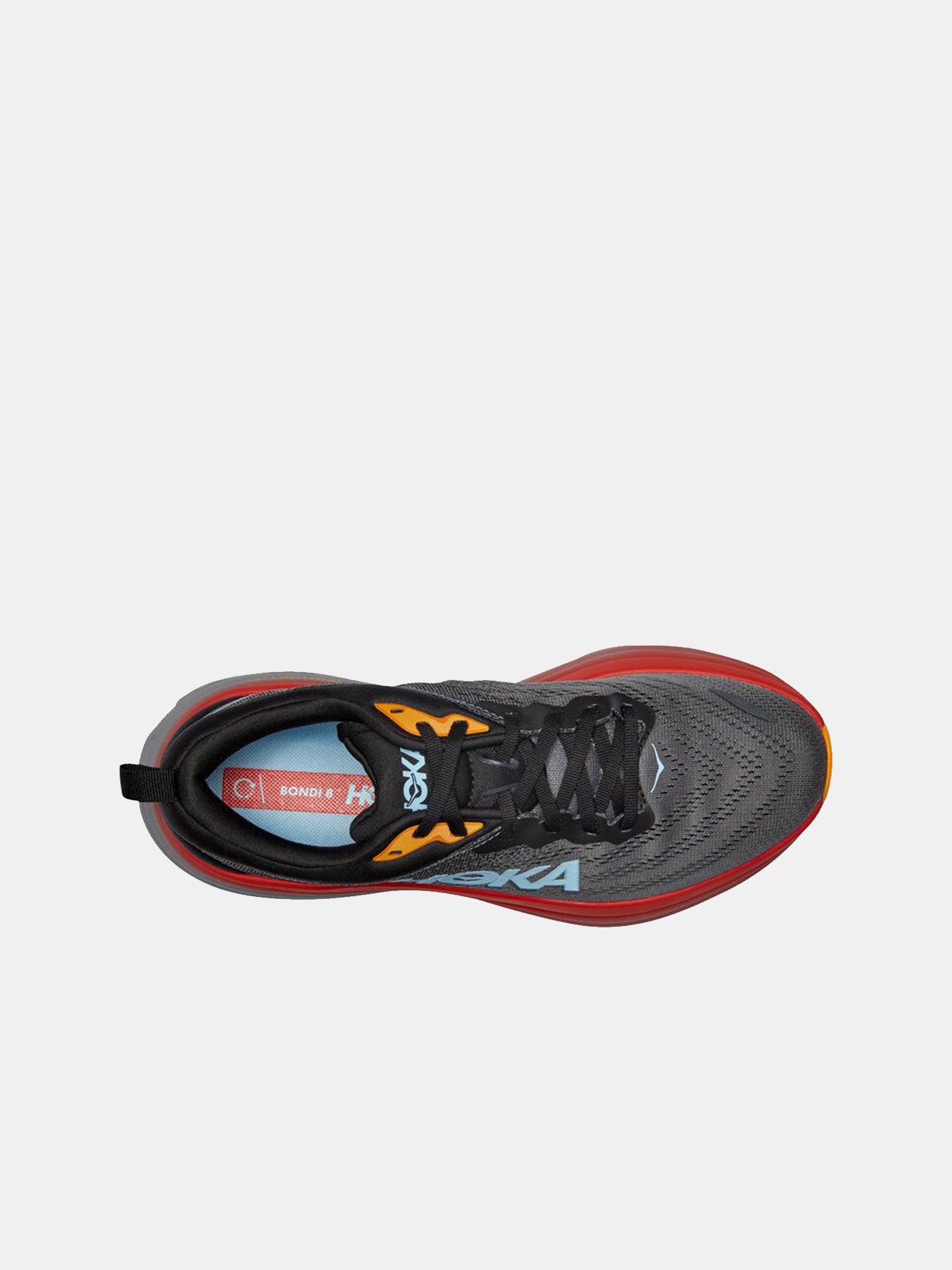 Hoka Men's Bondi 8 Max Cushioned Road Running Shoe #color_Red