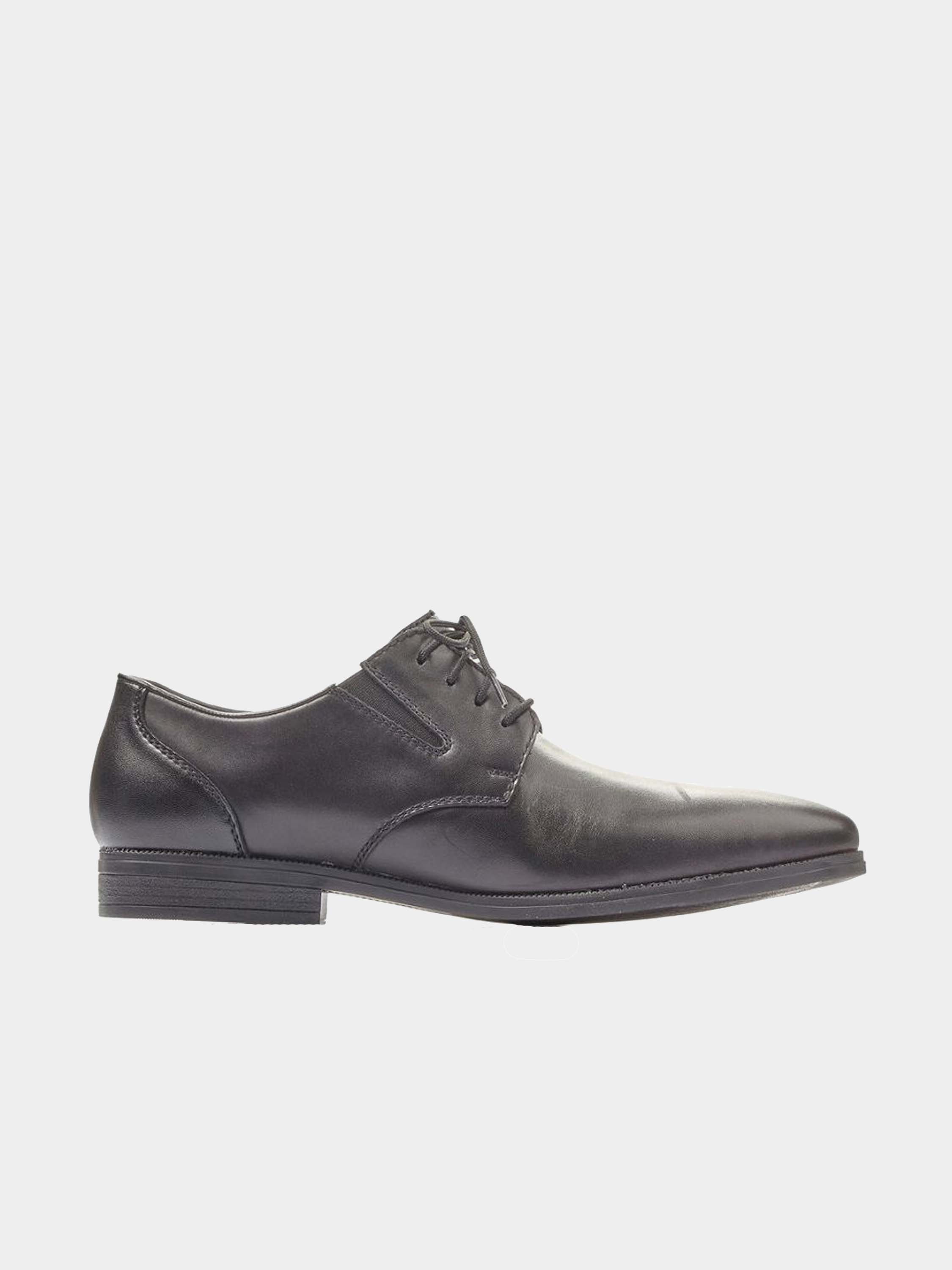 Rieker 11614 Men's Black Leather Formal Shoes #color_Black