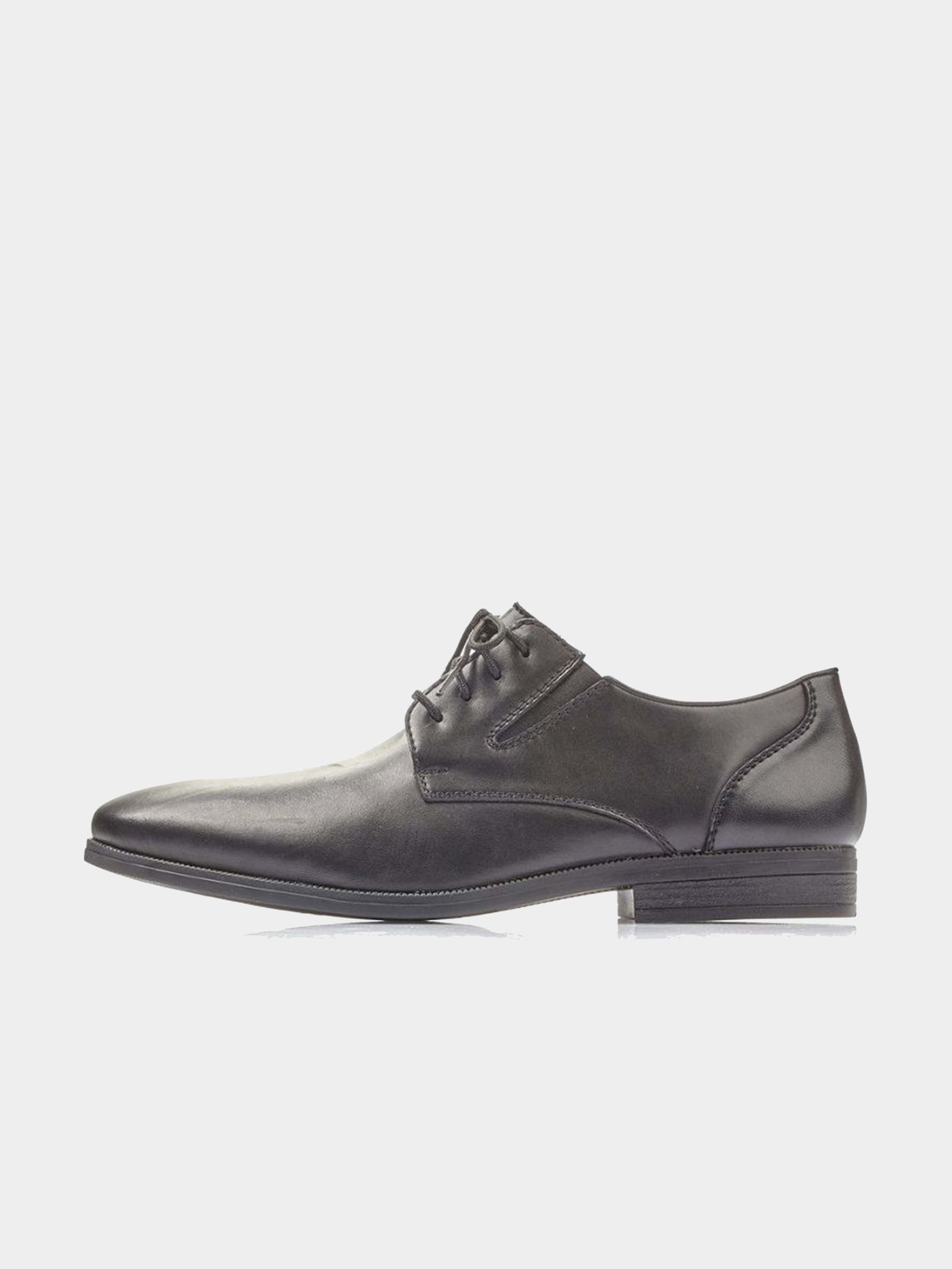 Rieker 11614 Men's Black Leather Formal Shoes #color_Black