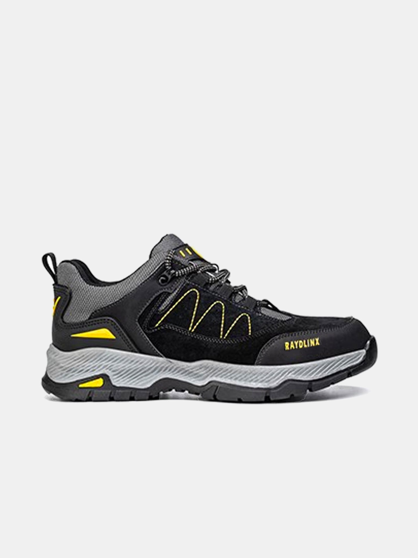 Raydlinx Men's Mountain Hiking Walking Shoes #color_Black