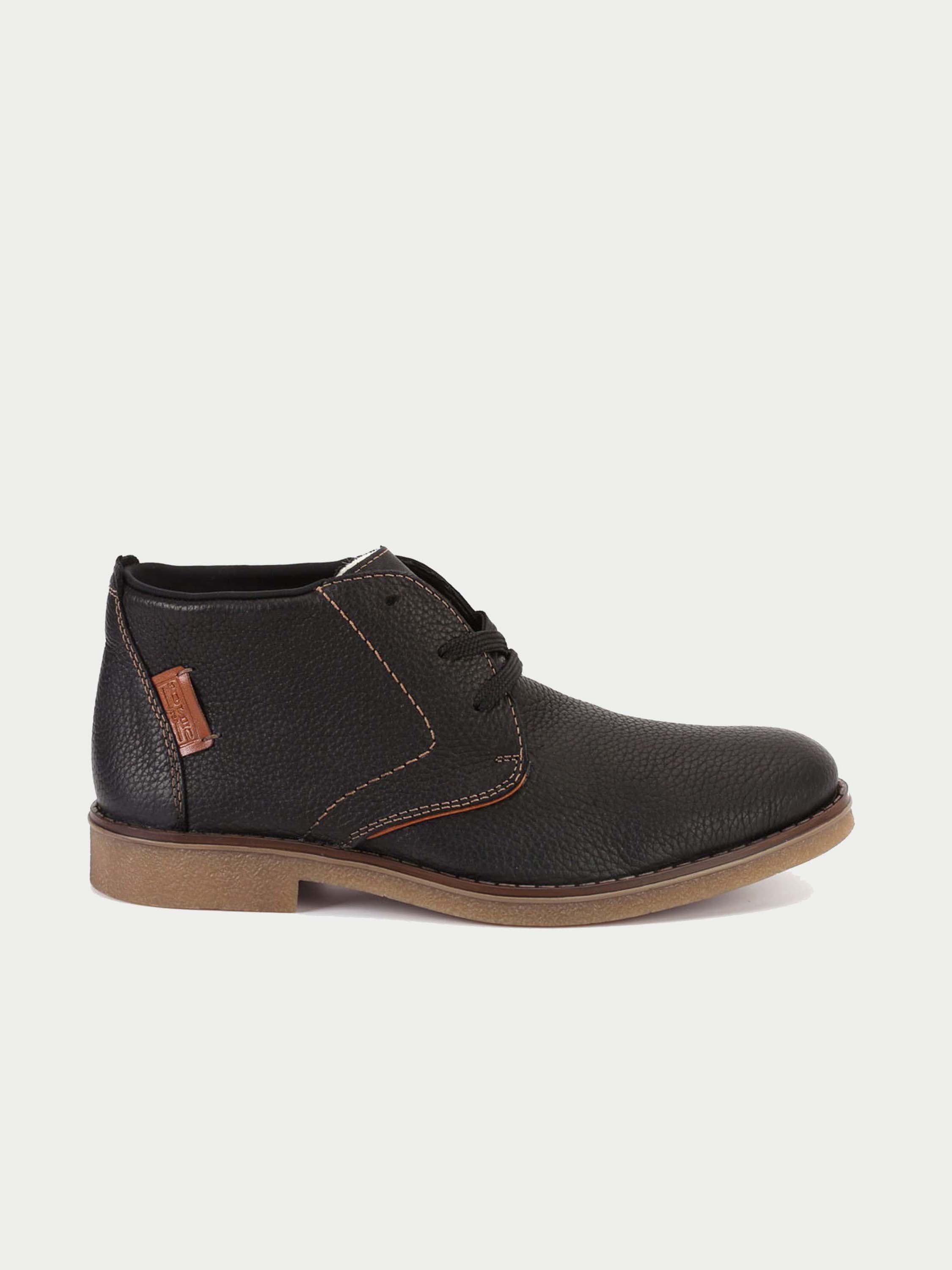 Rieker 13804 Men's Black Lace Up Ankle Boots #color_Black