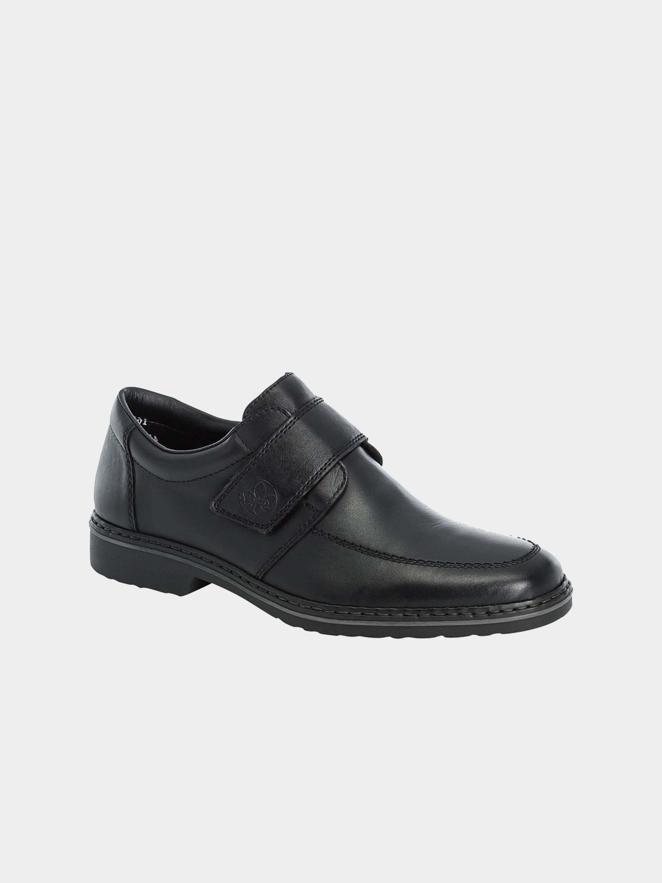 Rieker 16570 Men's Velcro Strap Formal Shoes #color_Black