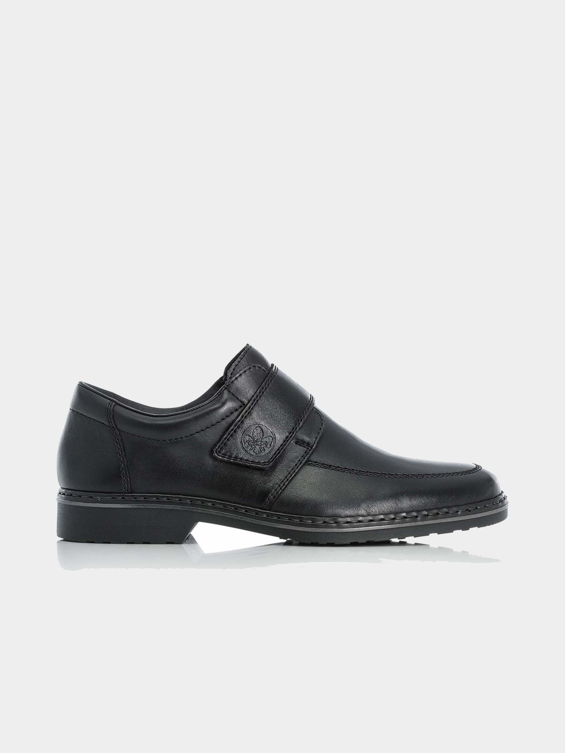 Rieker 16570 Men's Velcro Strap Formal Shoes #color_Black