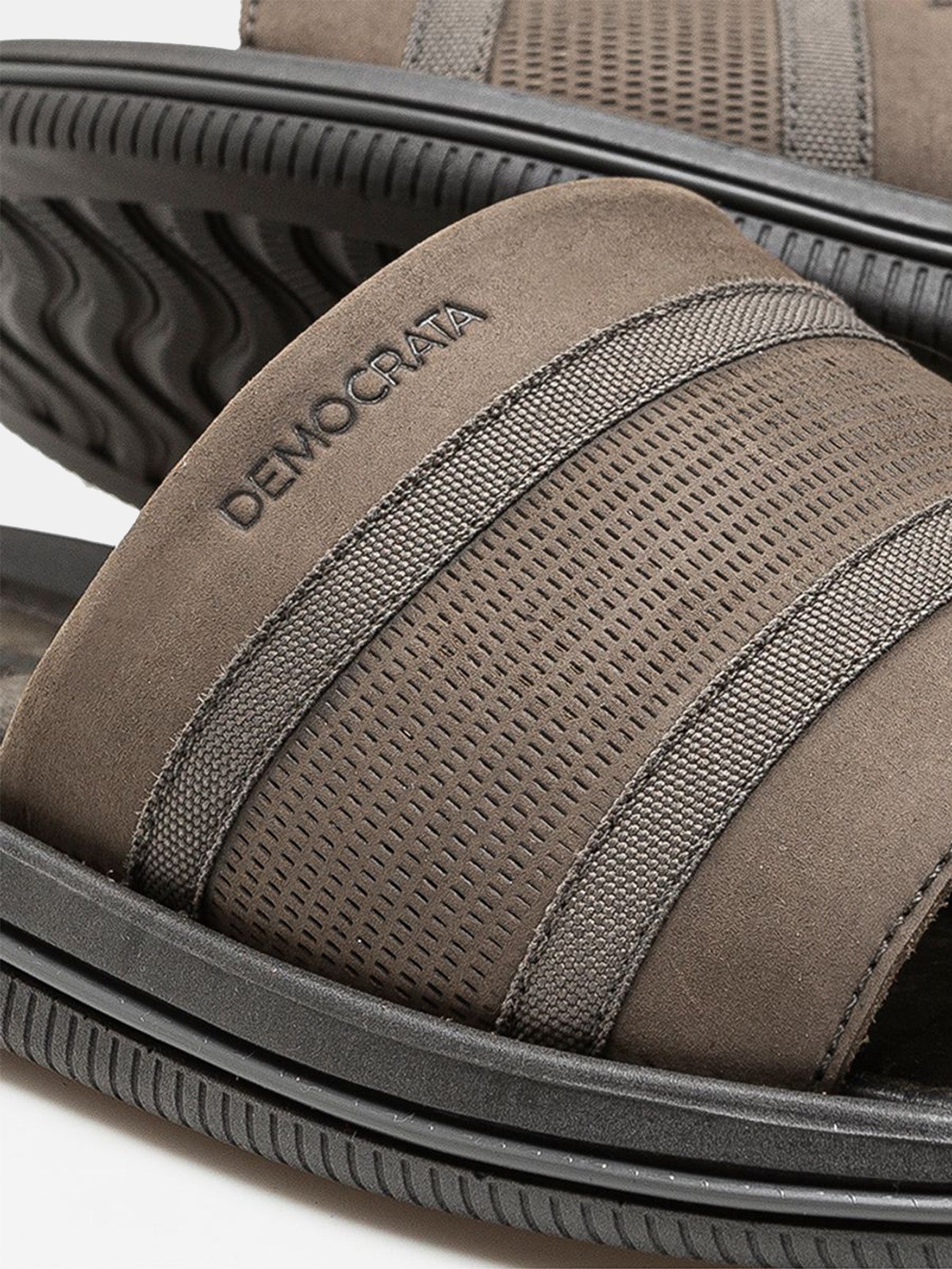 Democrata Men's Easy Groove Sandals #color_Grey
