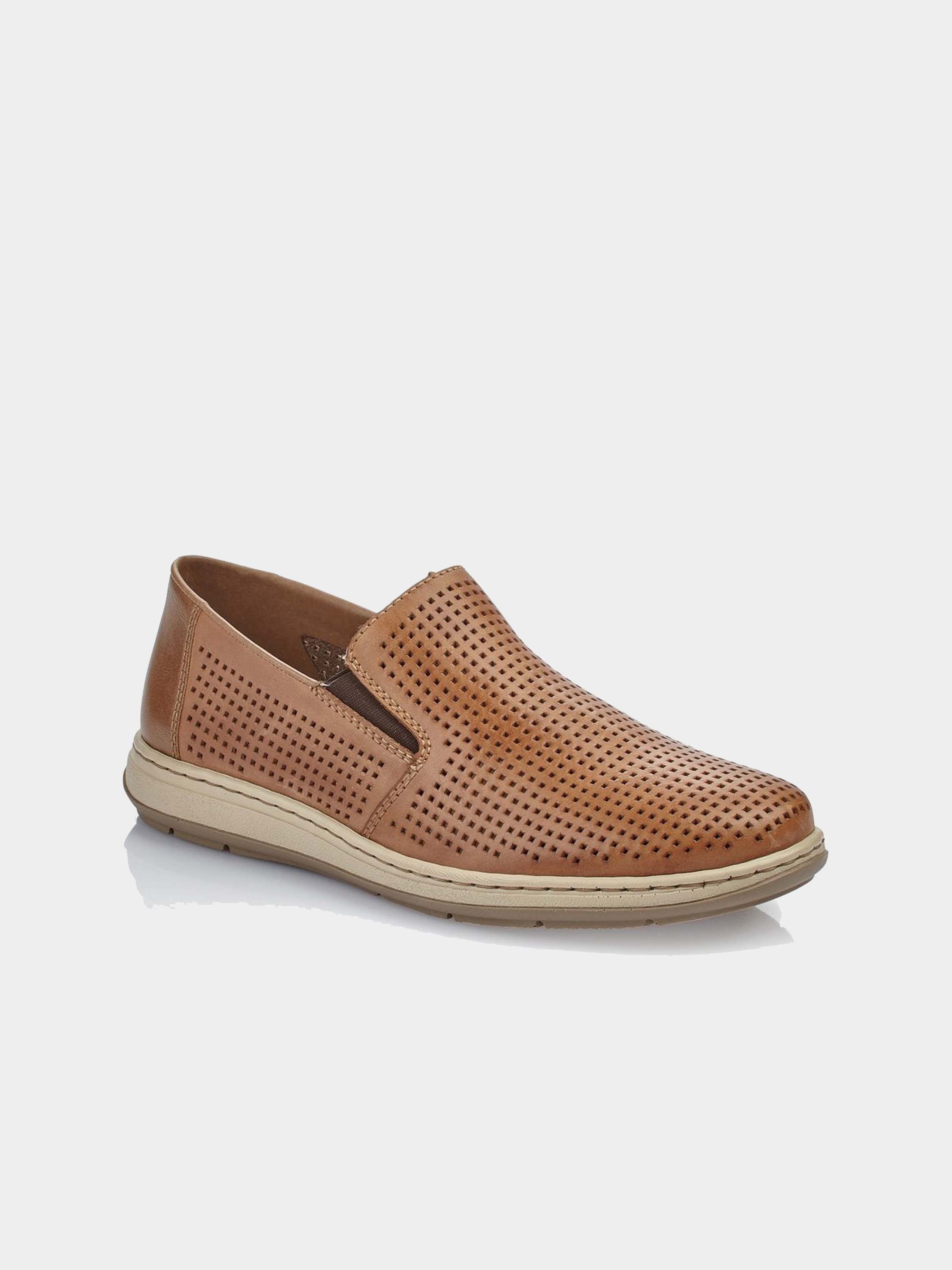 Rieker 17376 Men's Slip On Shoes #color_Tan