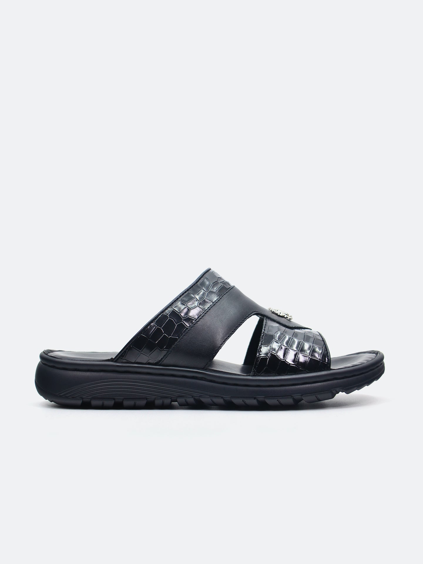 Barjeel Uno 29550-3 Men's Arabic Sandals #color_Black