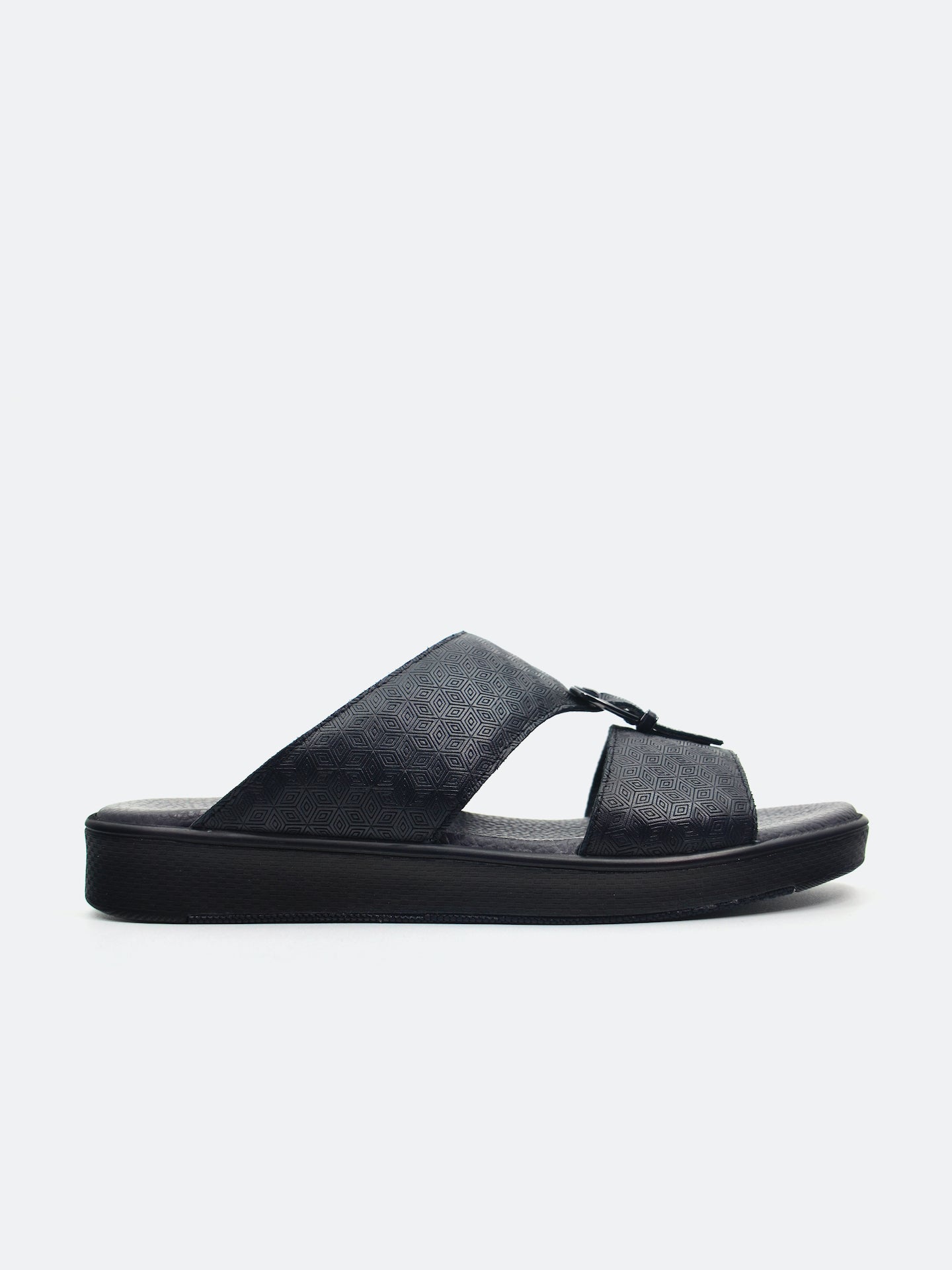 Barjeel Uno SP1-017 Men's Arabic Sandals #color_Black