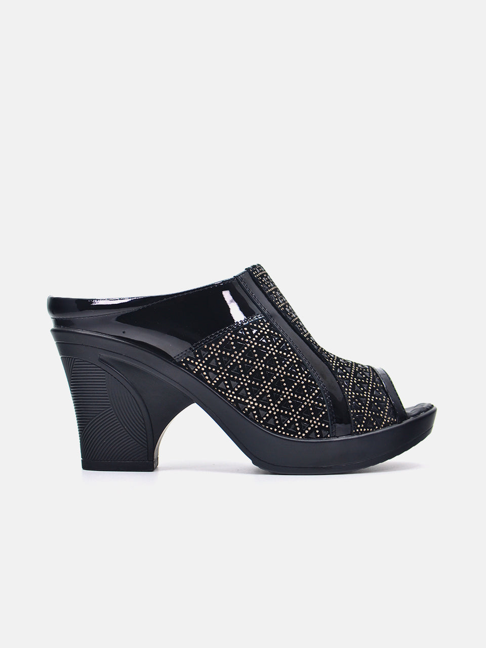 Michelle Morgan 19017-6 Women's Heeled Sandals #color_Black