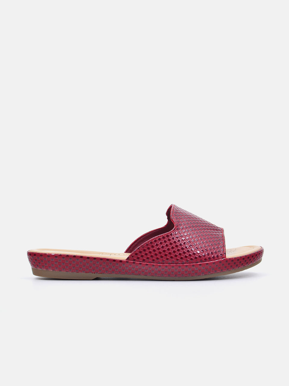 Michelle Morgan 114RC671 Women's Flat Sandals #color_Maroon