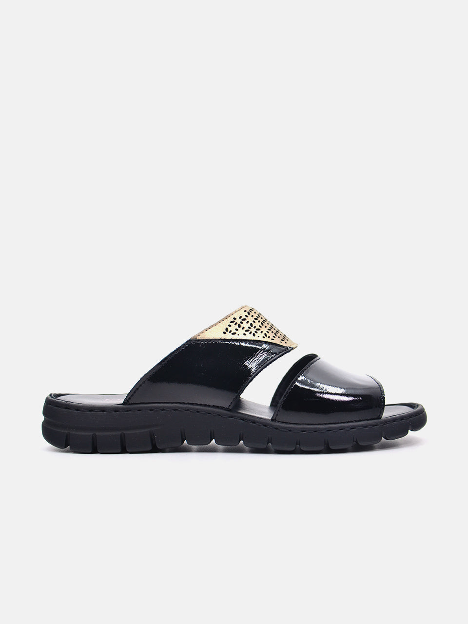 Josef Seibel 93463-AR Women's Slider Sandals #color_Black