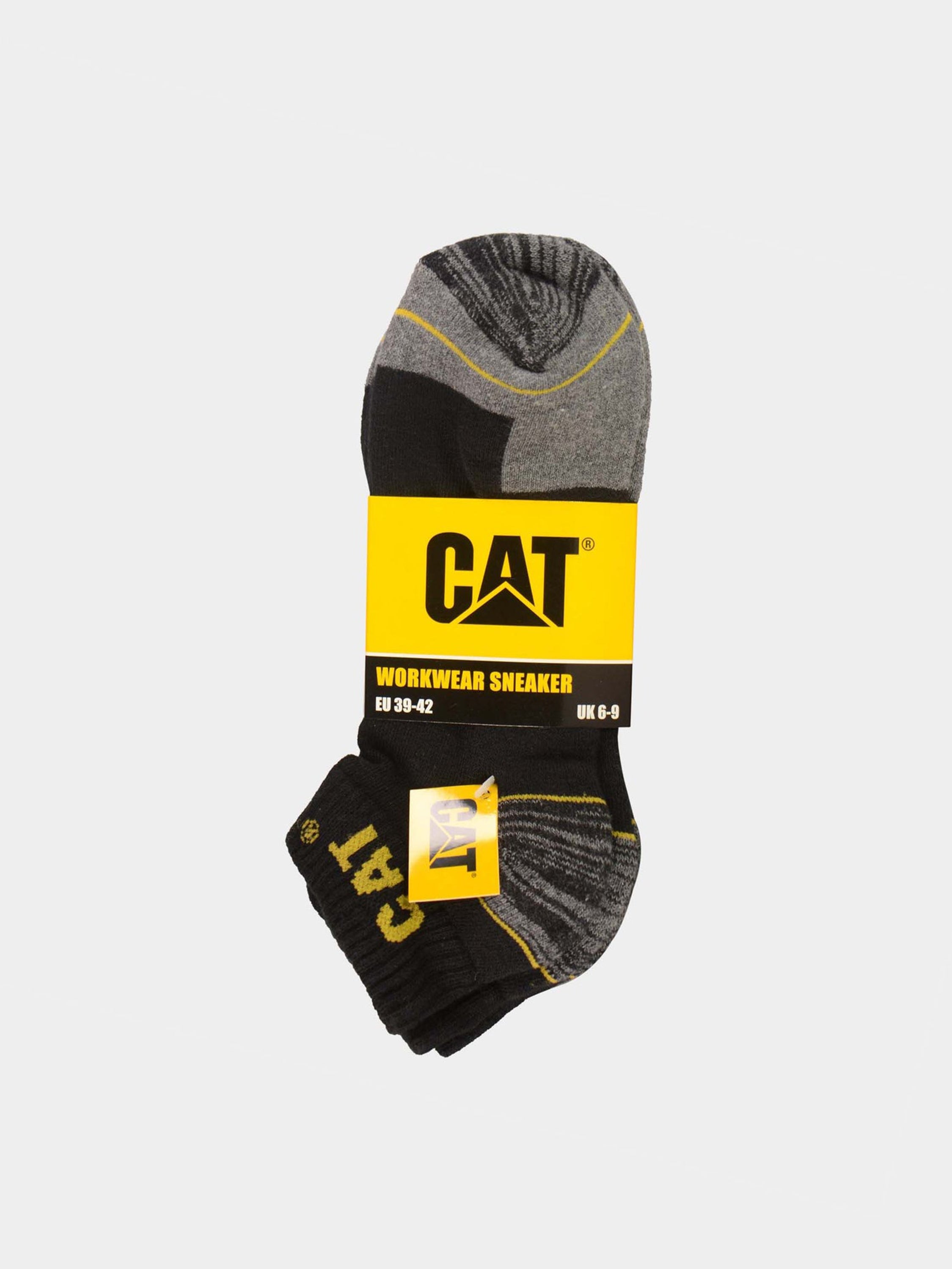 Caterpillar Men Workwear Sneaker Socks (3 Pack) #color_Black