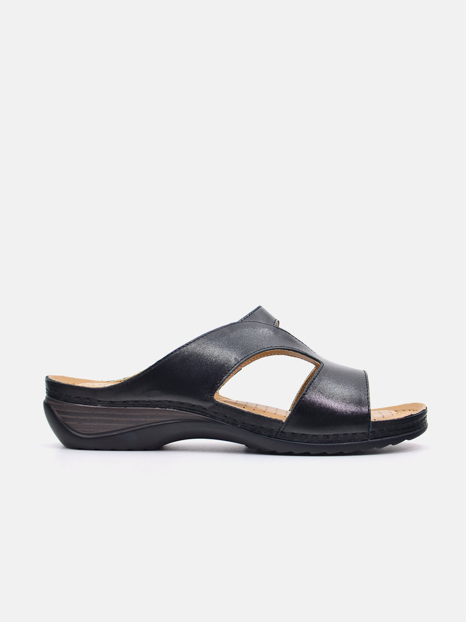 Michelle Morgan 88909-11 Women's Flat Sandals #color_Black