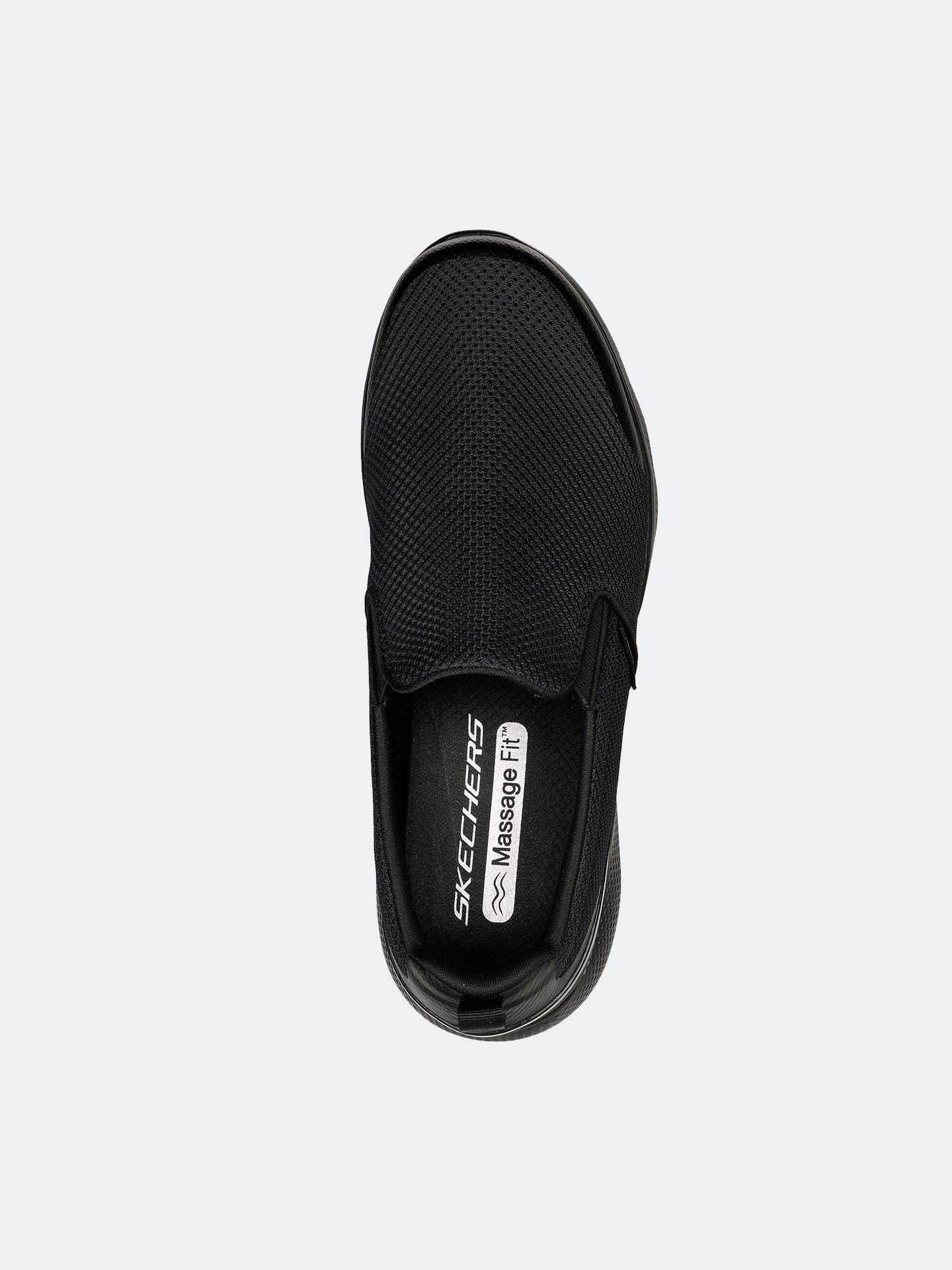 Skechers Men's Go Walk Massage Fit - Ripple Shoes #color_Black