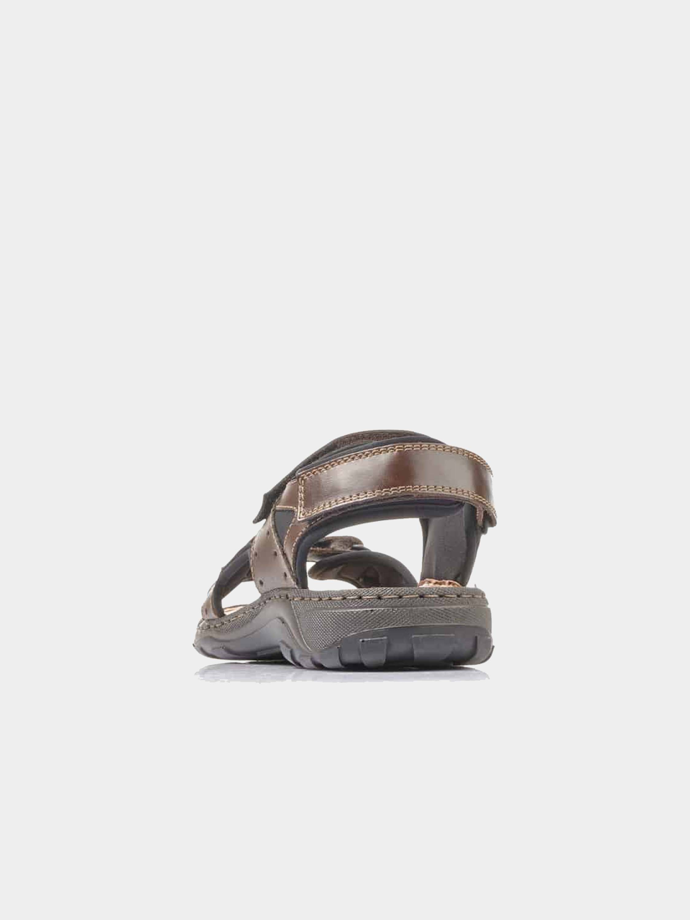 Rieker 26061 Men's Outdoor Leather Sandals #color_Brown