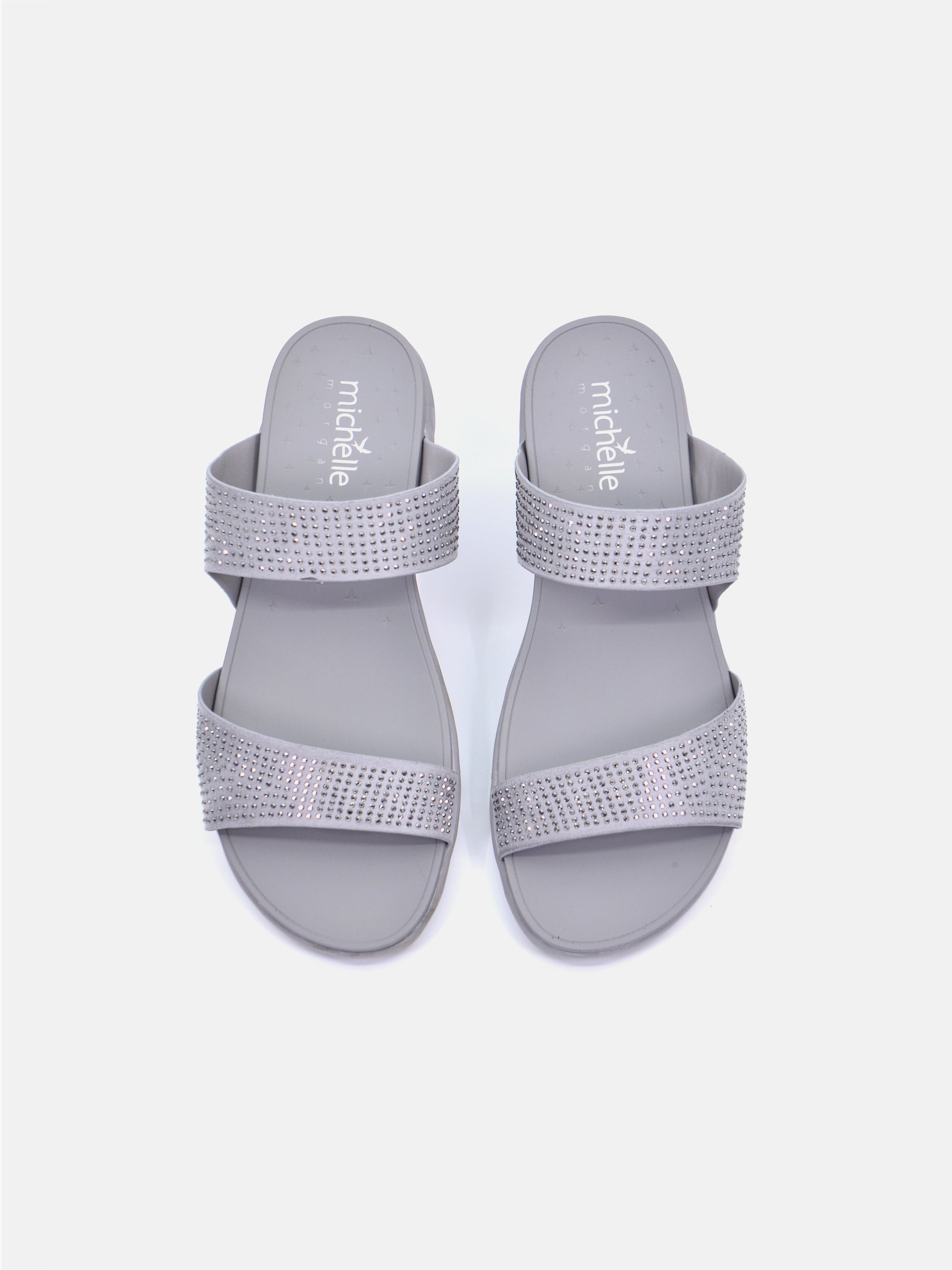 Michelle Morgan 814RJ082 Women's Flat Sandals #color_Silver
