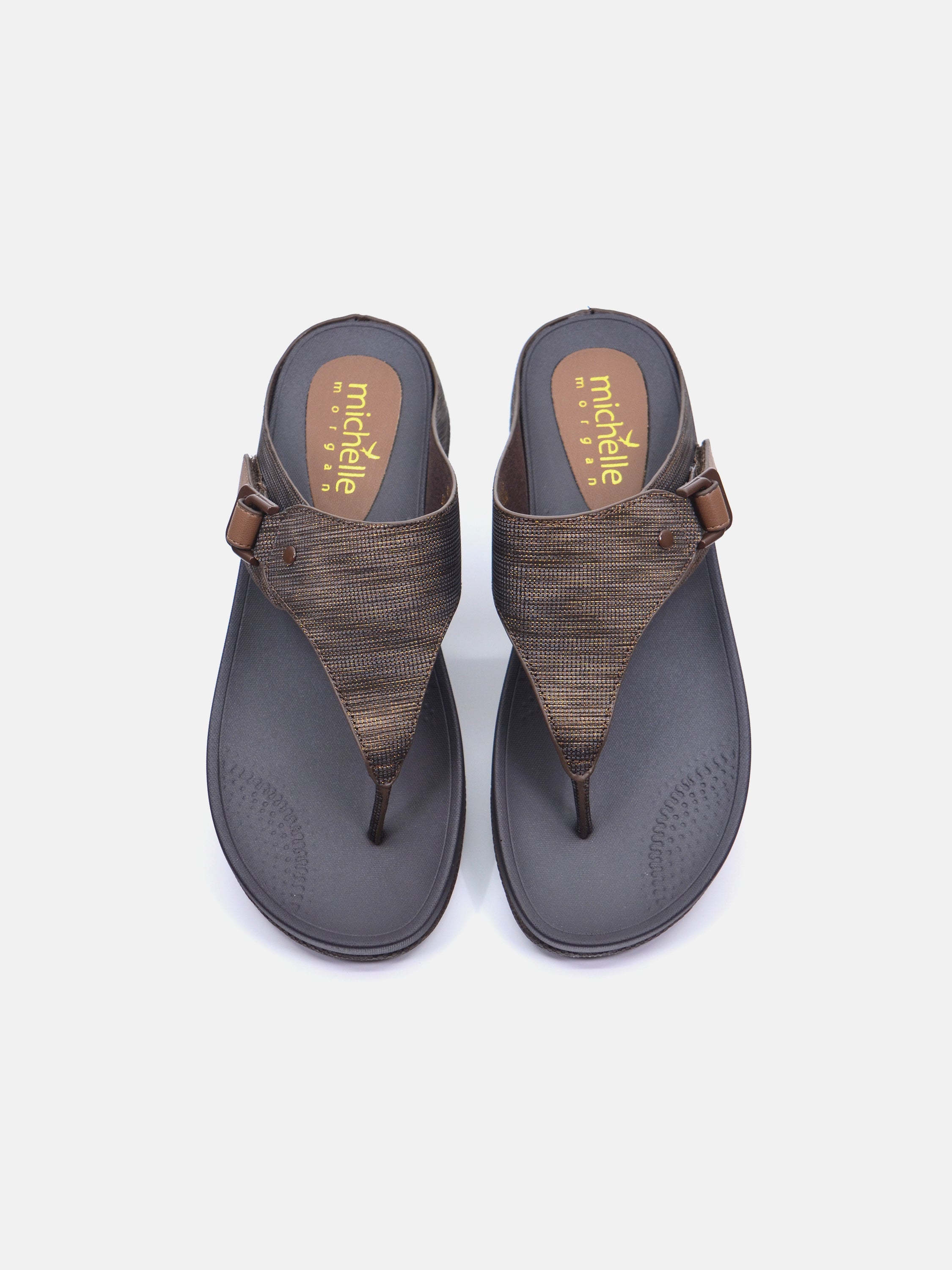 Michelle Morgan 814XY66A Women's Flat Sandals #color_Brown