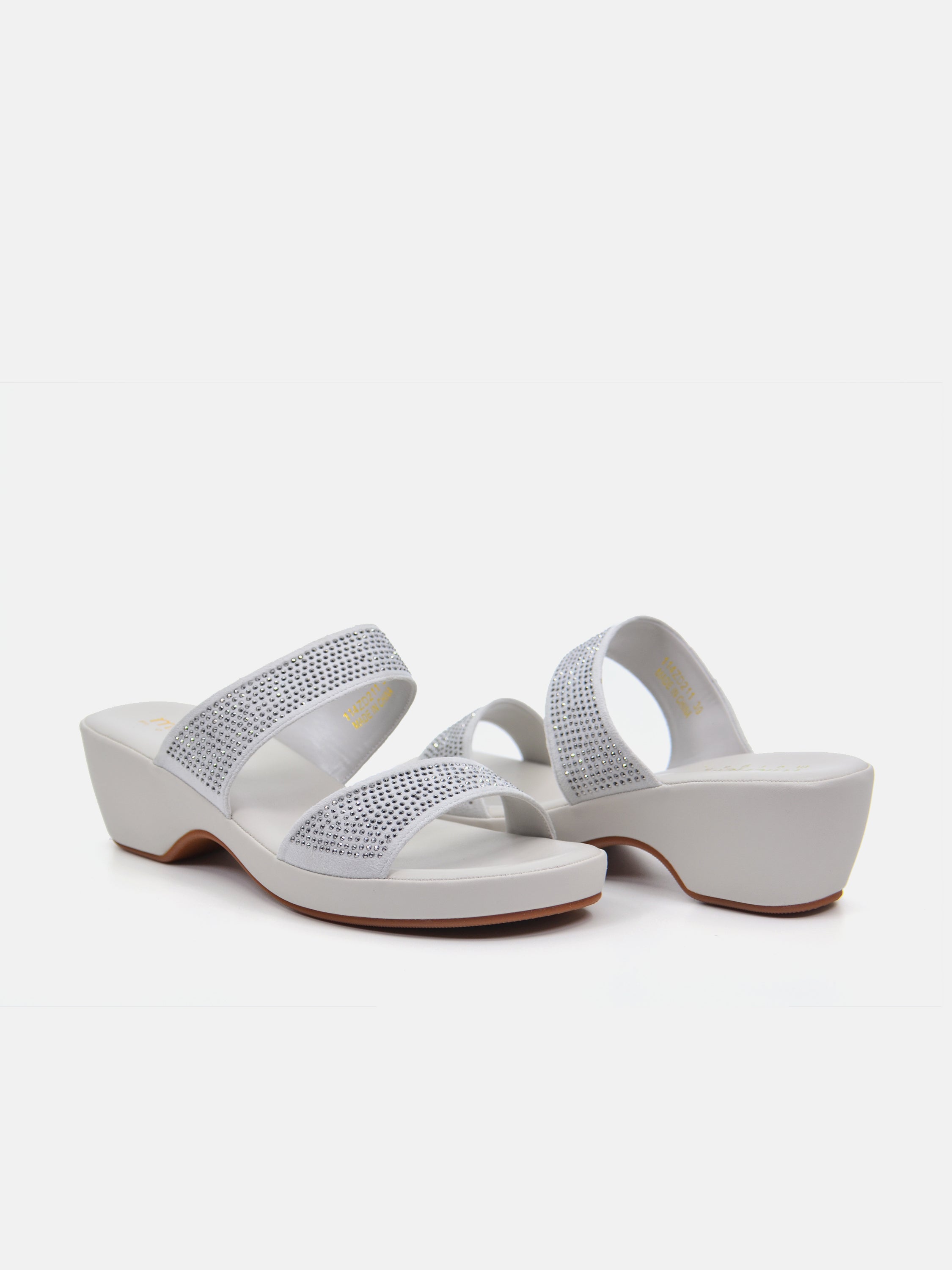 Michelle Morgan 114ZD211 Women's Heeled Sandals #color_Silver
