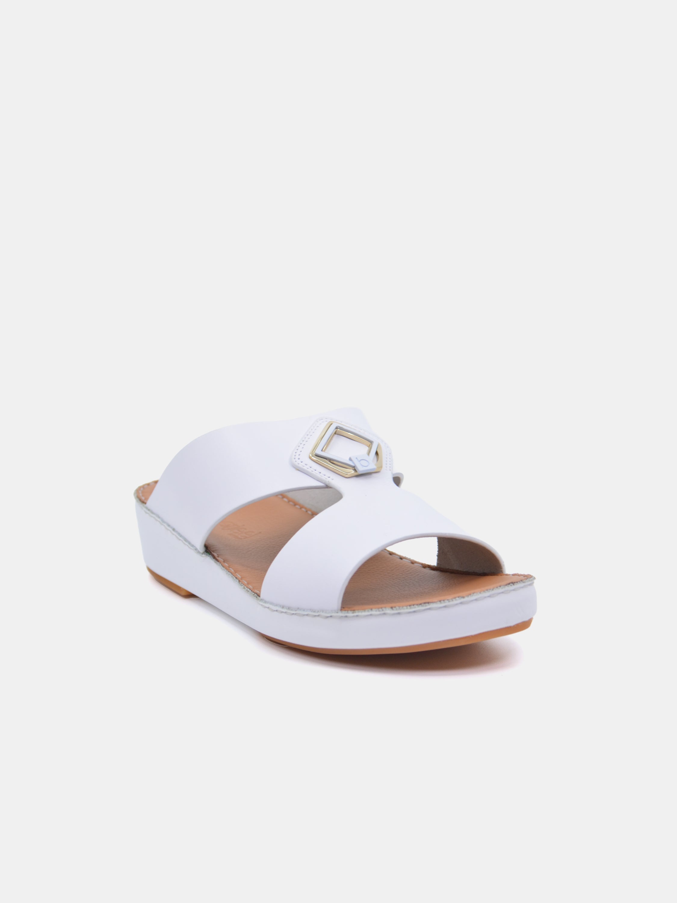 Barjeel Uno B-02 Men's Arabic Sandals #color_White