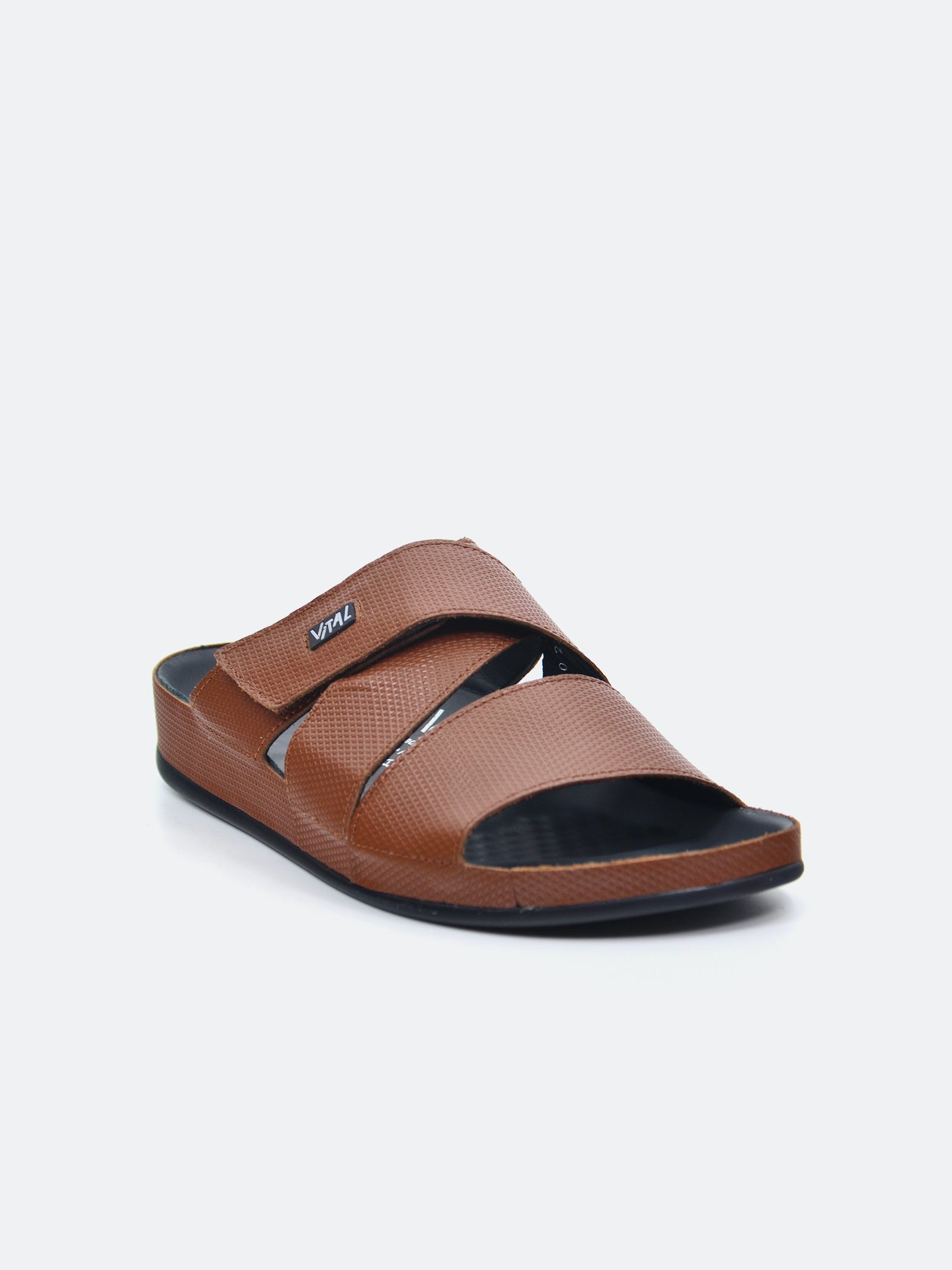 Vital 09080S Men's Slider Sandals #color_Brown