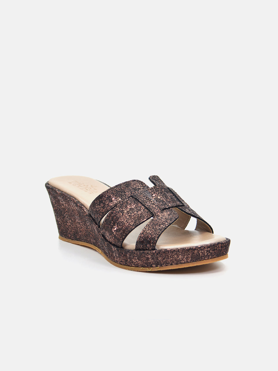 Michelle Morgan MM-301 Women's Wedge Sandals #color_Brown
