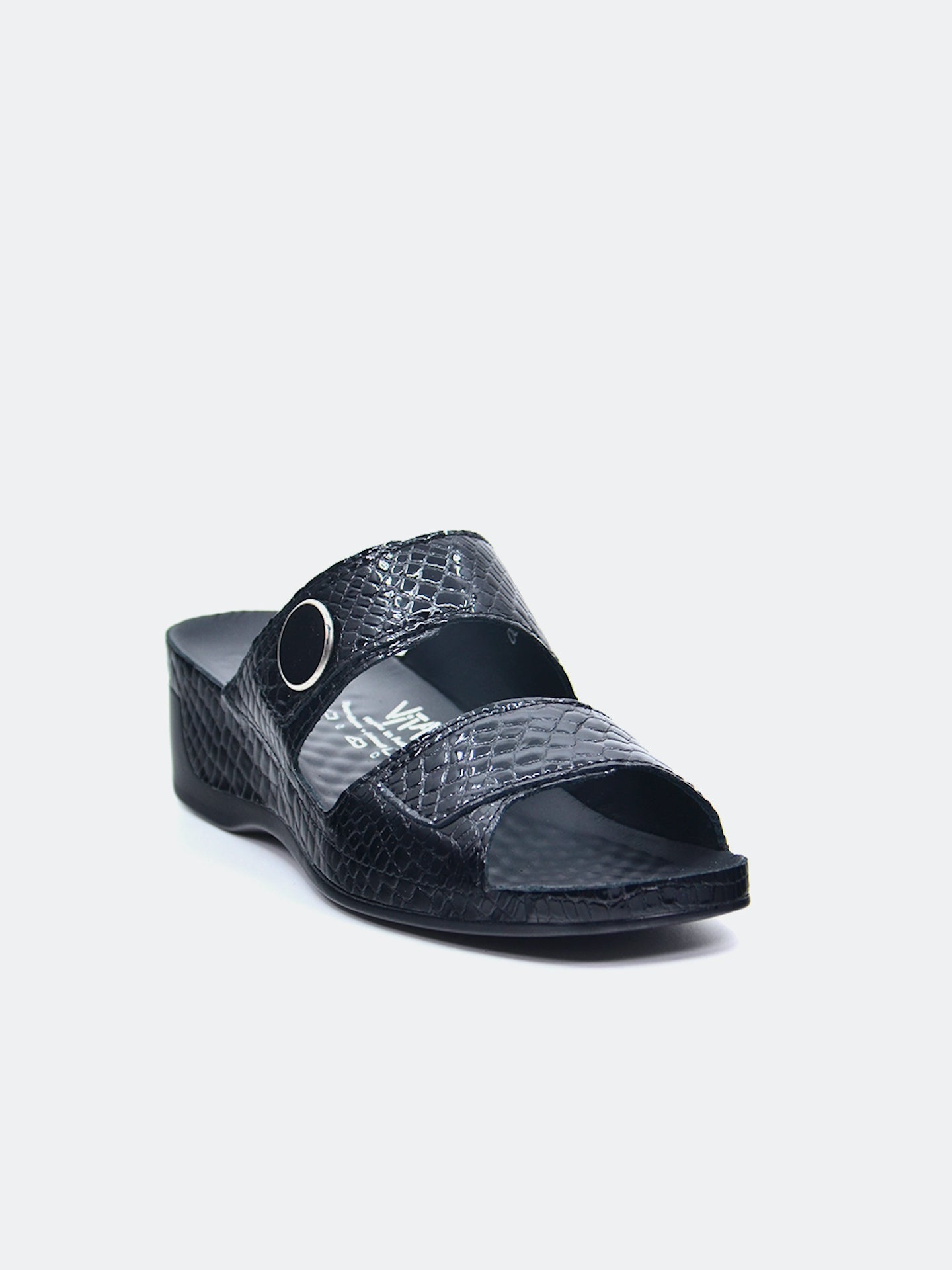 Vital 08049AS Women's Slider Sandals #color_Black