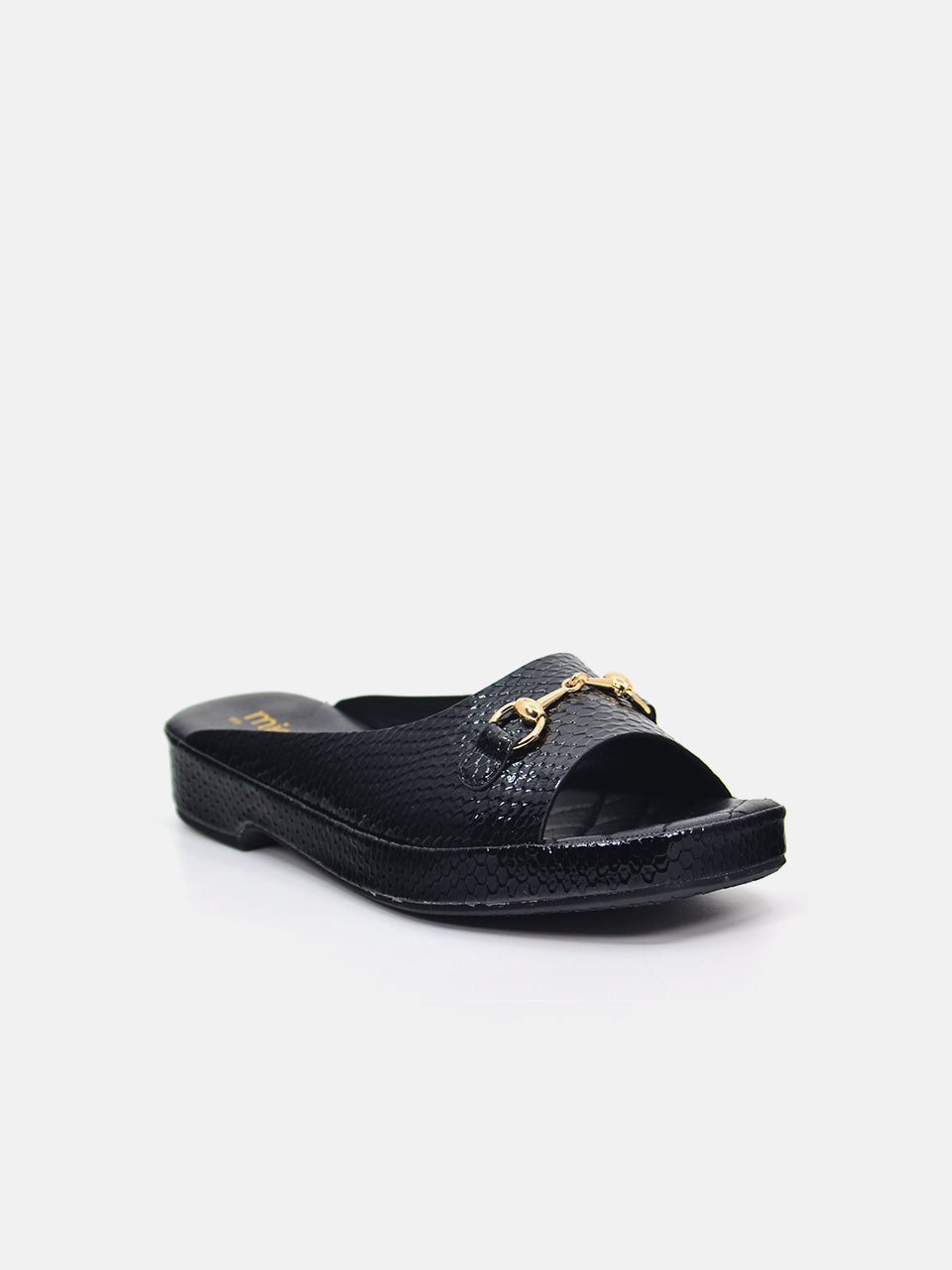 Michelle Morgan 114RJ93E Women's Flat Sandals #color_Black