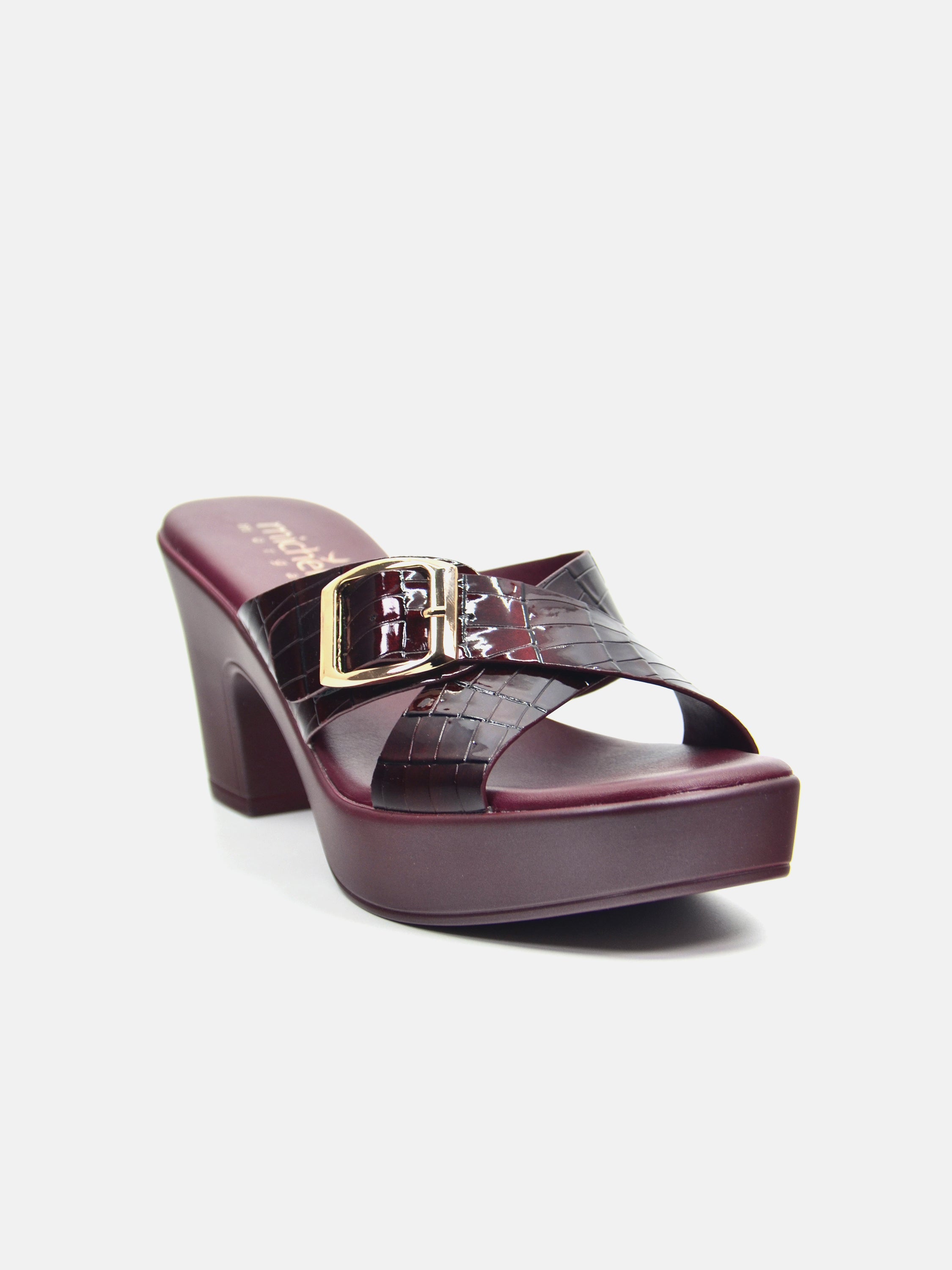 Michelle Morgan 114RJ858 Women's Heeled Sandals #color_Maroon