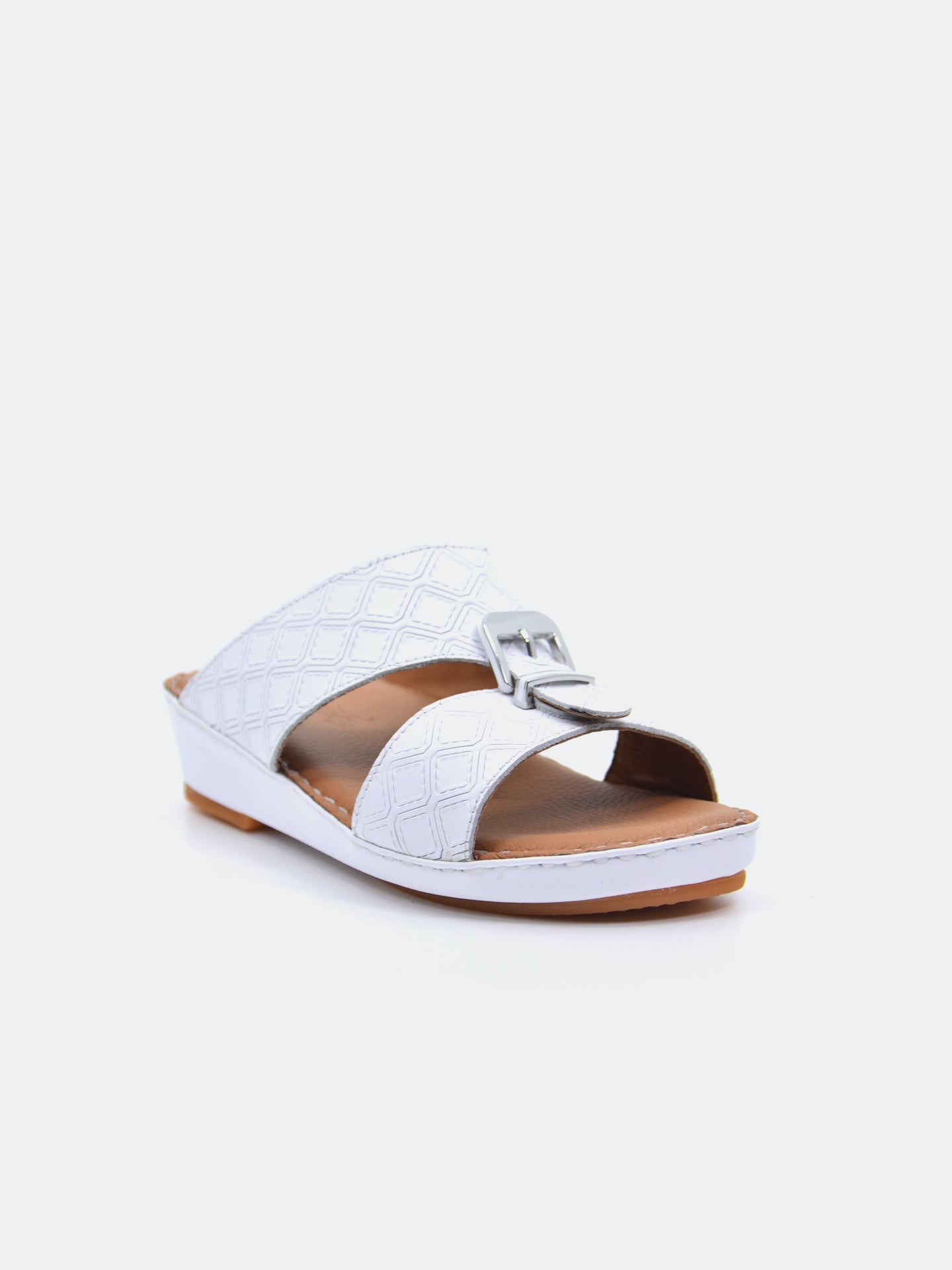 Barjeel Uno B-11 Boys Arabic Sandals #color_White