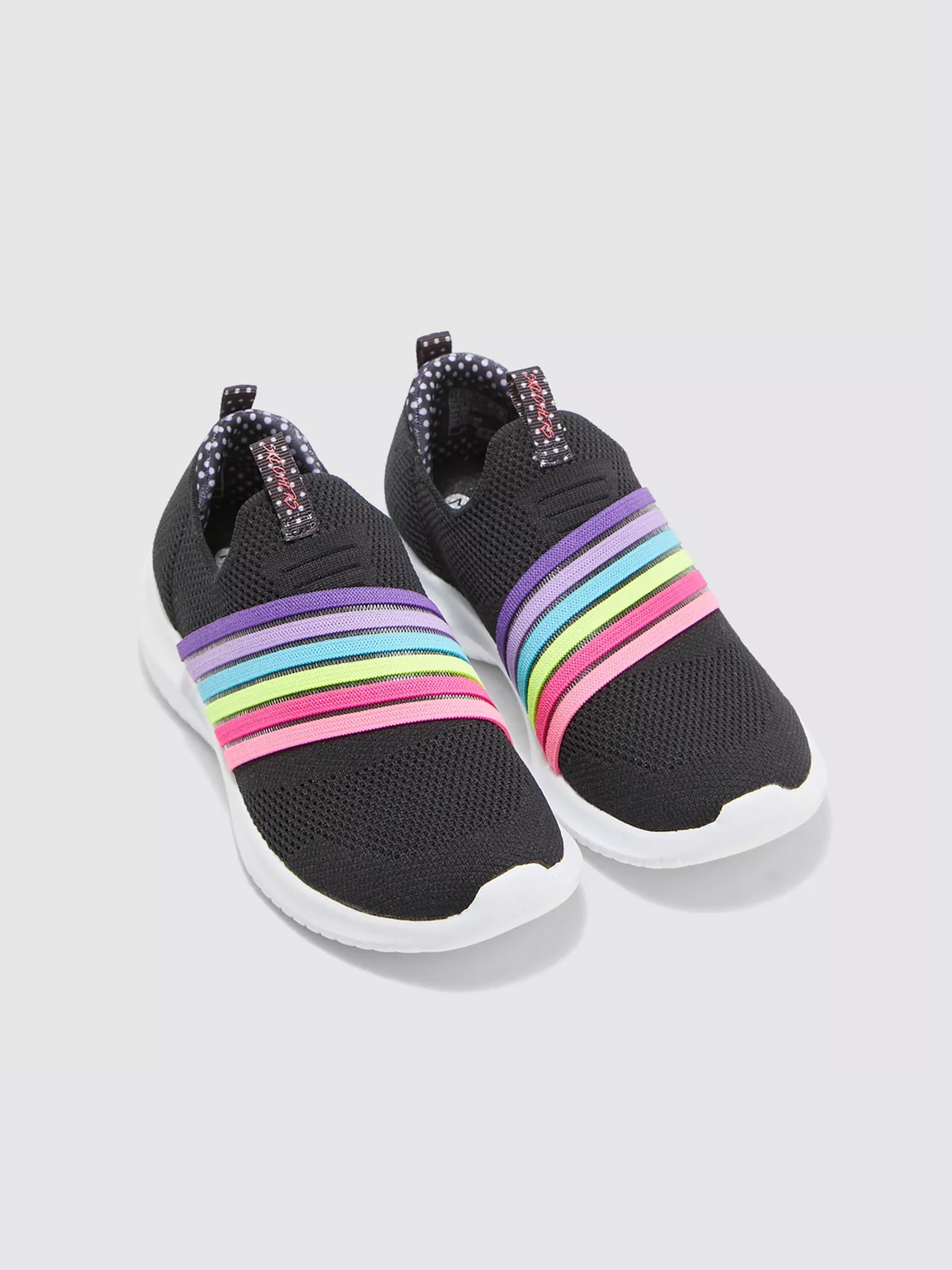 Skechers Girls Ultra Flex - Brightful Day Shoes #color_Black