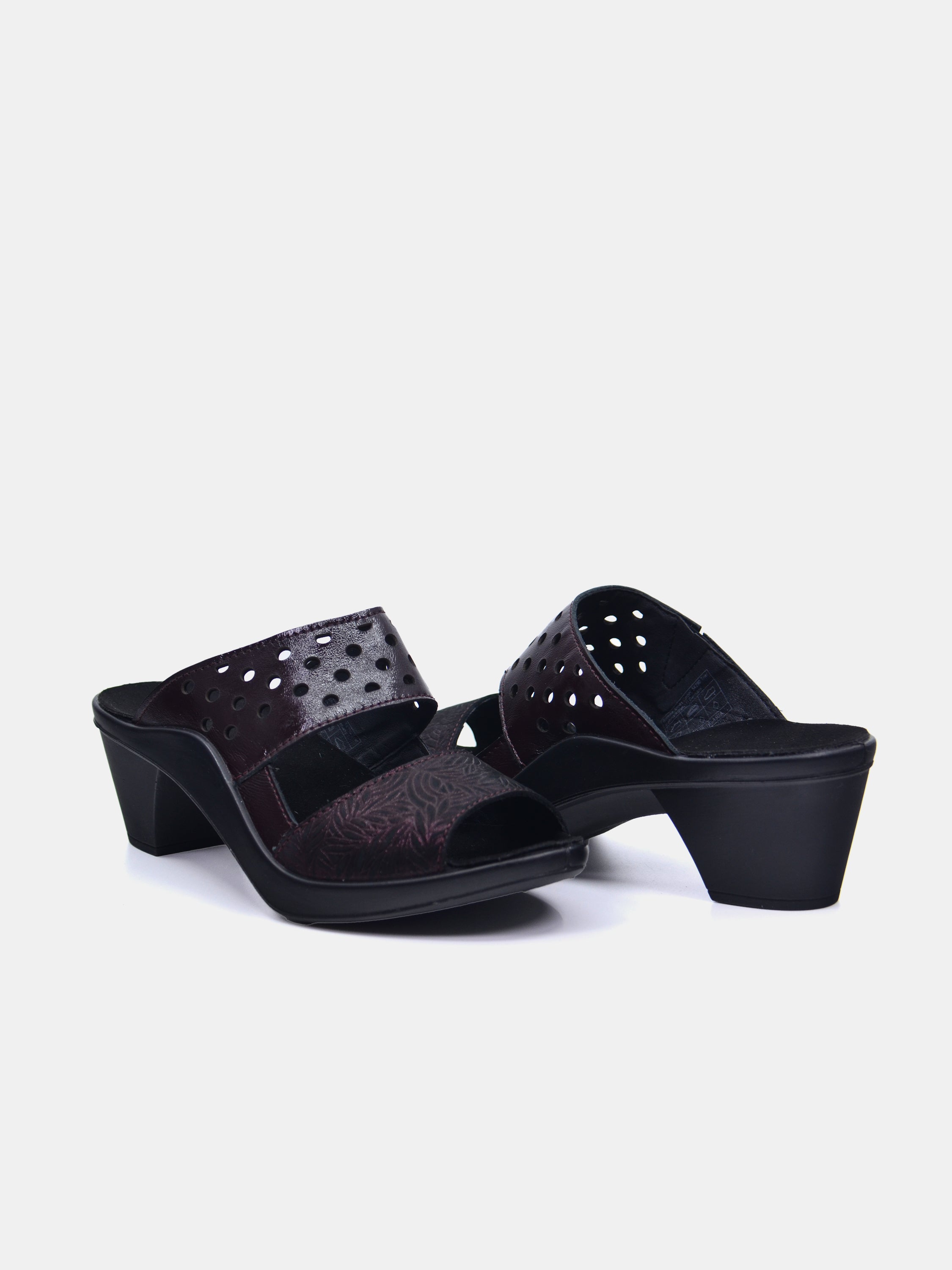 Romika 27154 Women's Heeled Sandals #color_Maroon
